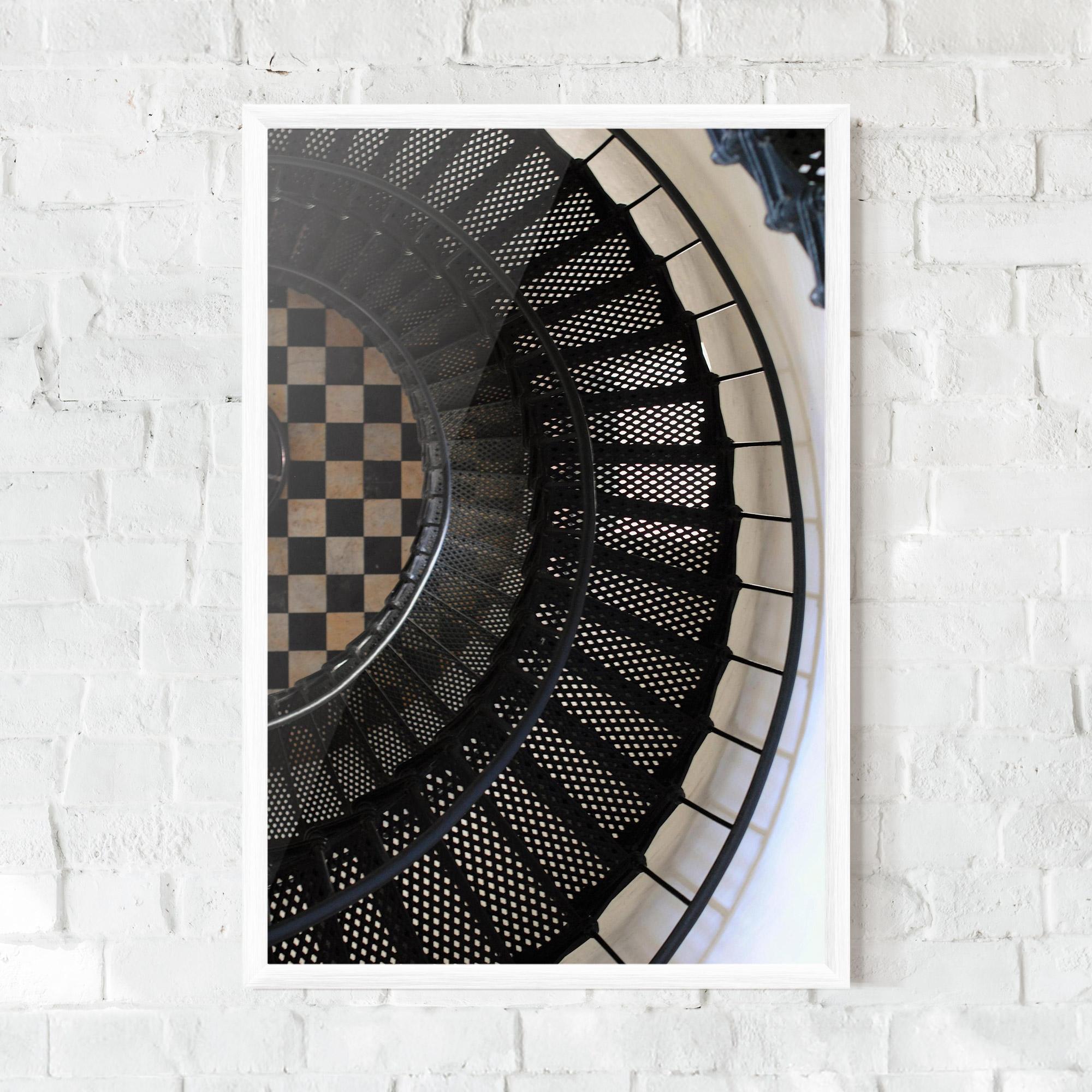 Gerahmte Poster Beautiful Black Stairs mockup 0