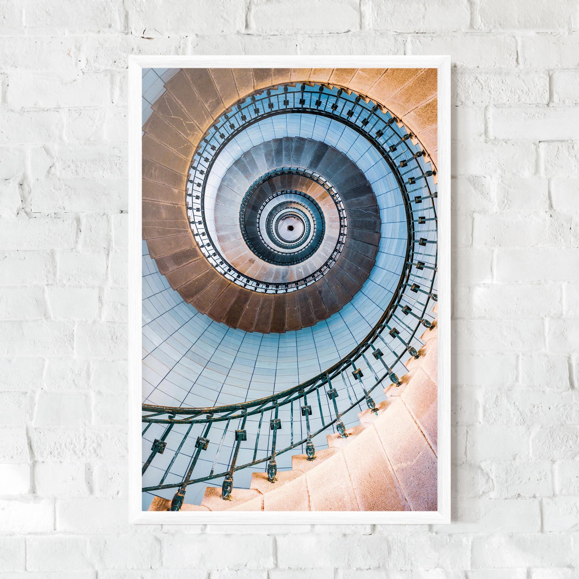 Gerahmte Poster Blue Opaline Stairs mockup 0