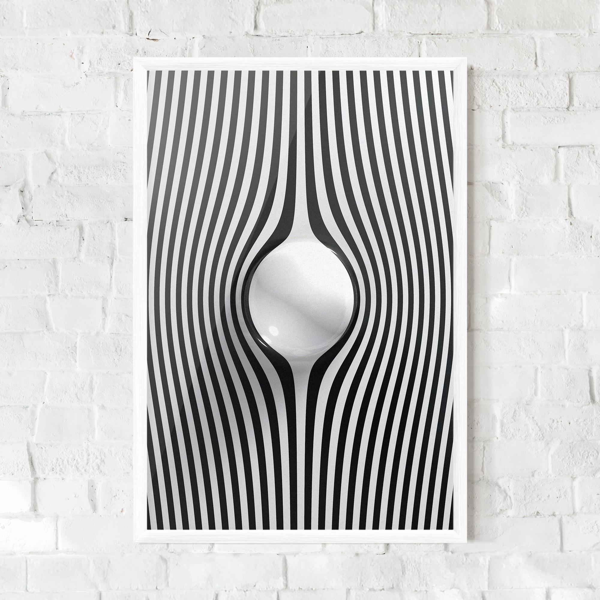Gerahmte Poster White Ball Lines mockup 0
