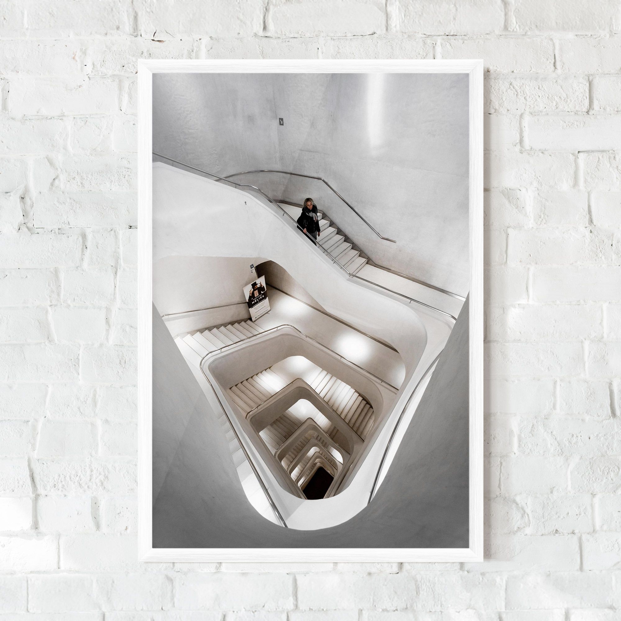 White Stairs Spiral mockup 0