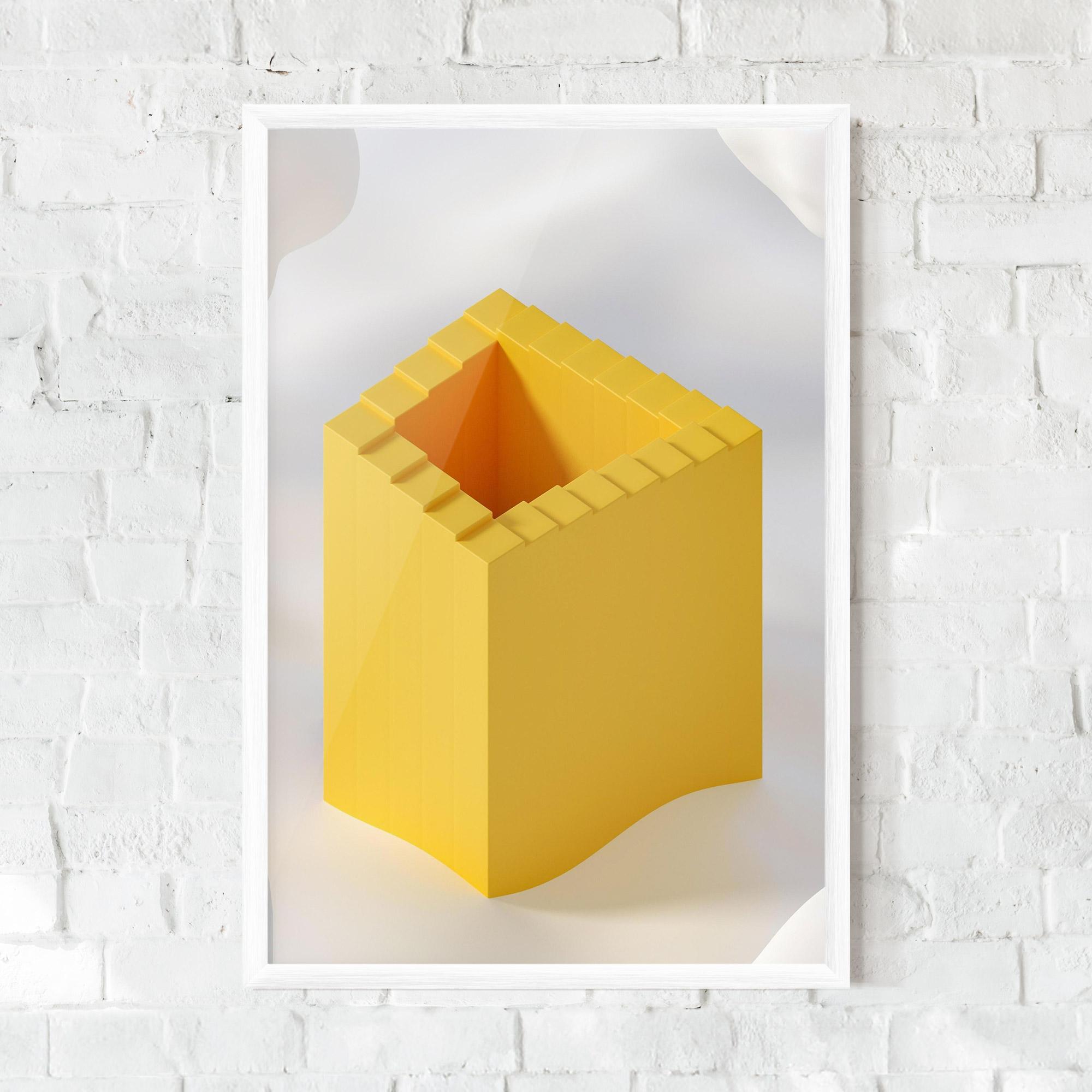 Gerahmte Poster Yellow Shape mockup 0