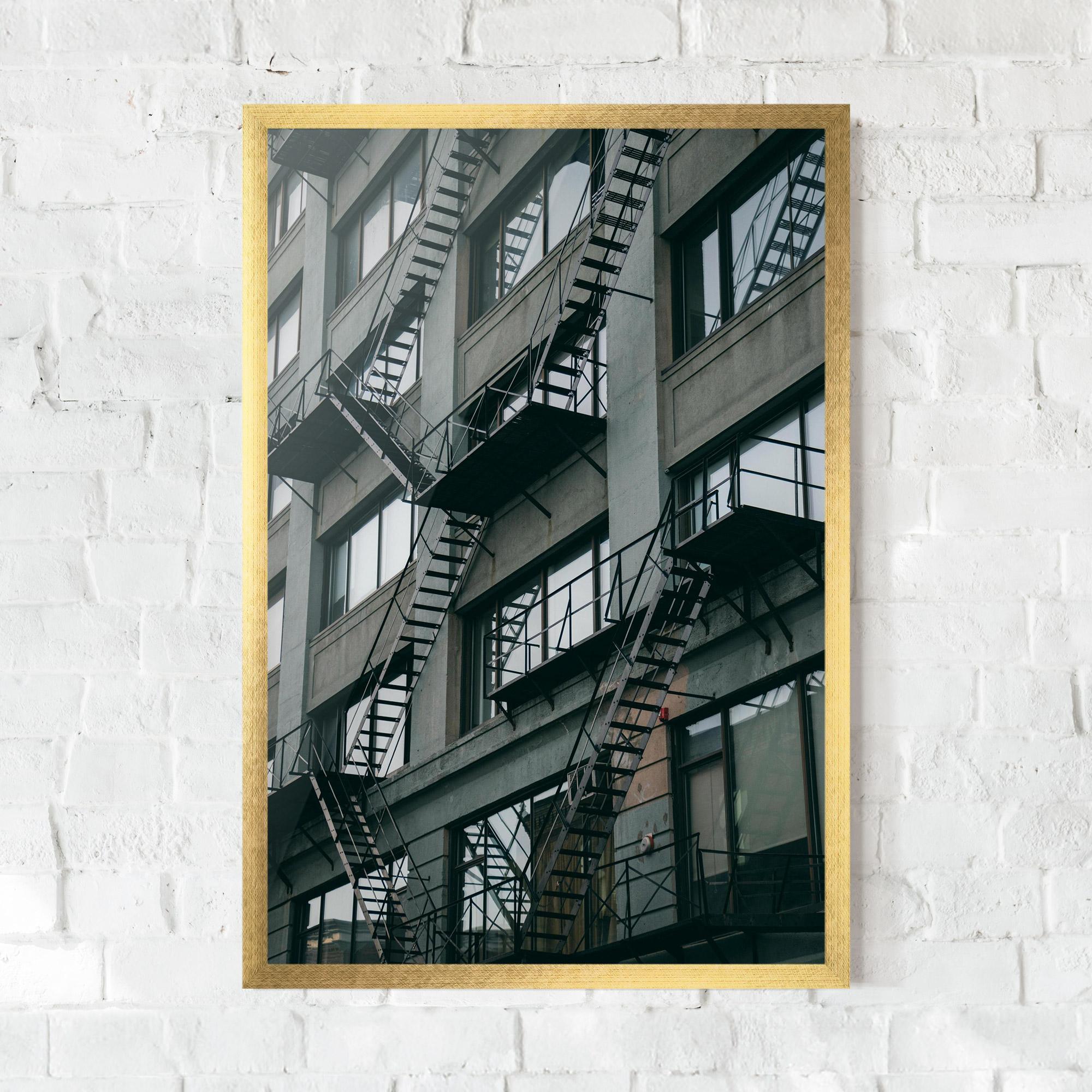 Gerahmte Poster Building Stairs mockup 0
