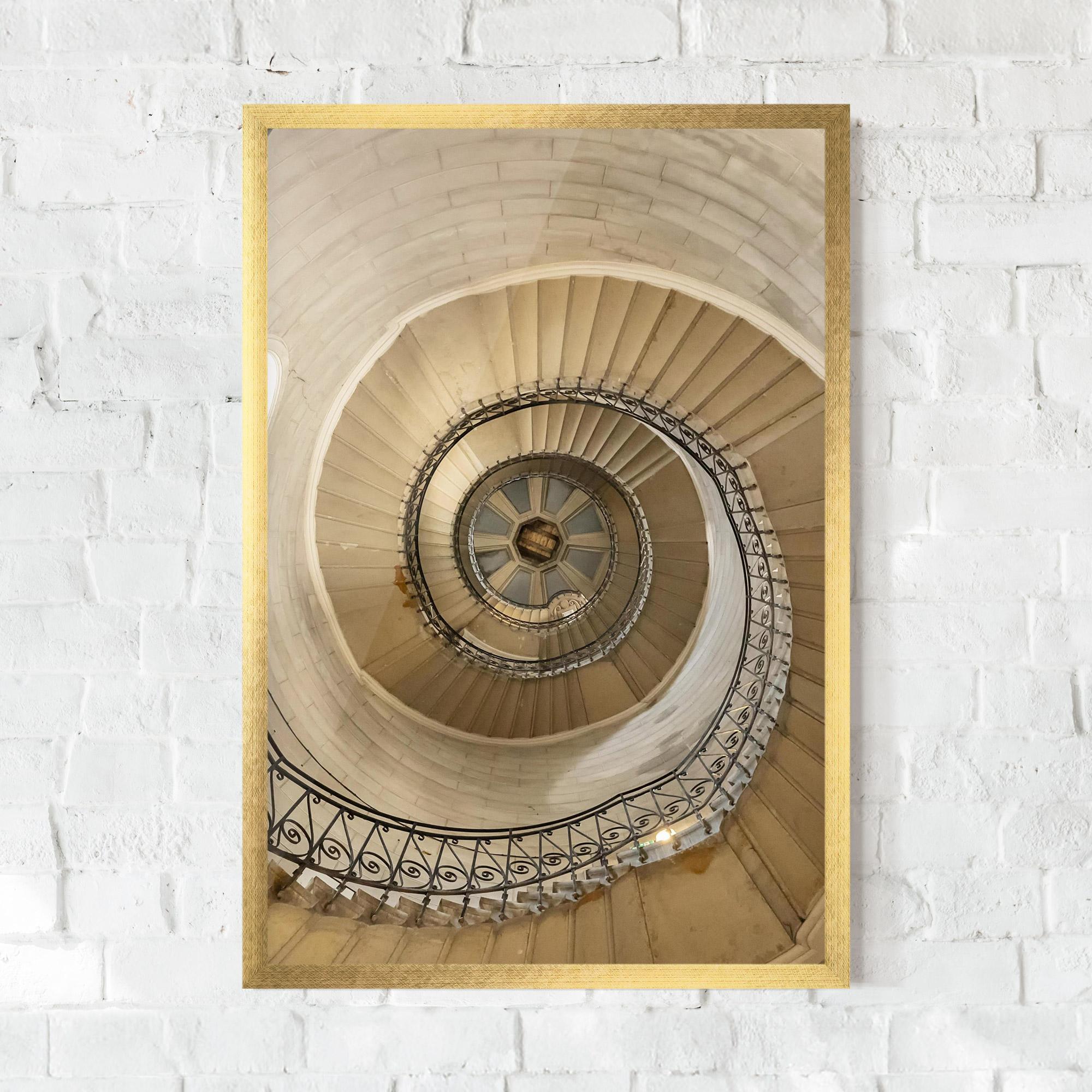 Gerahmte Poster Cream Down Stairs mockup 0