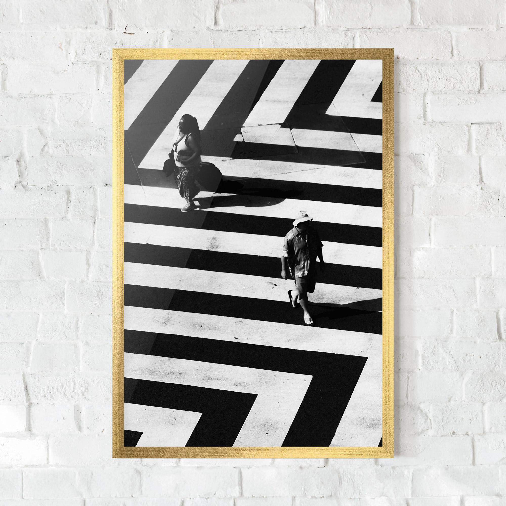 Gerahmte Poster Walking On Lines mockup 0