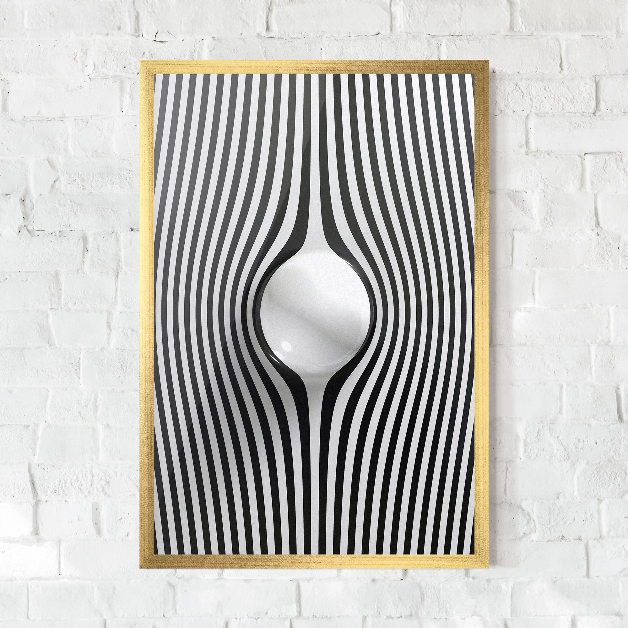 Gerahmte Poster White Ball Lines mockup 0
