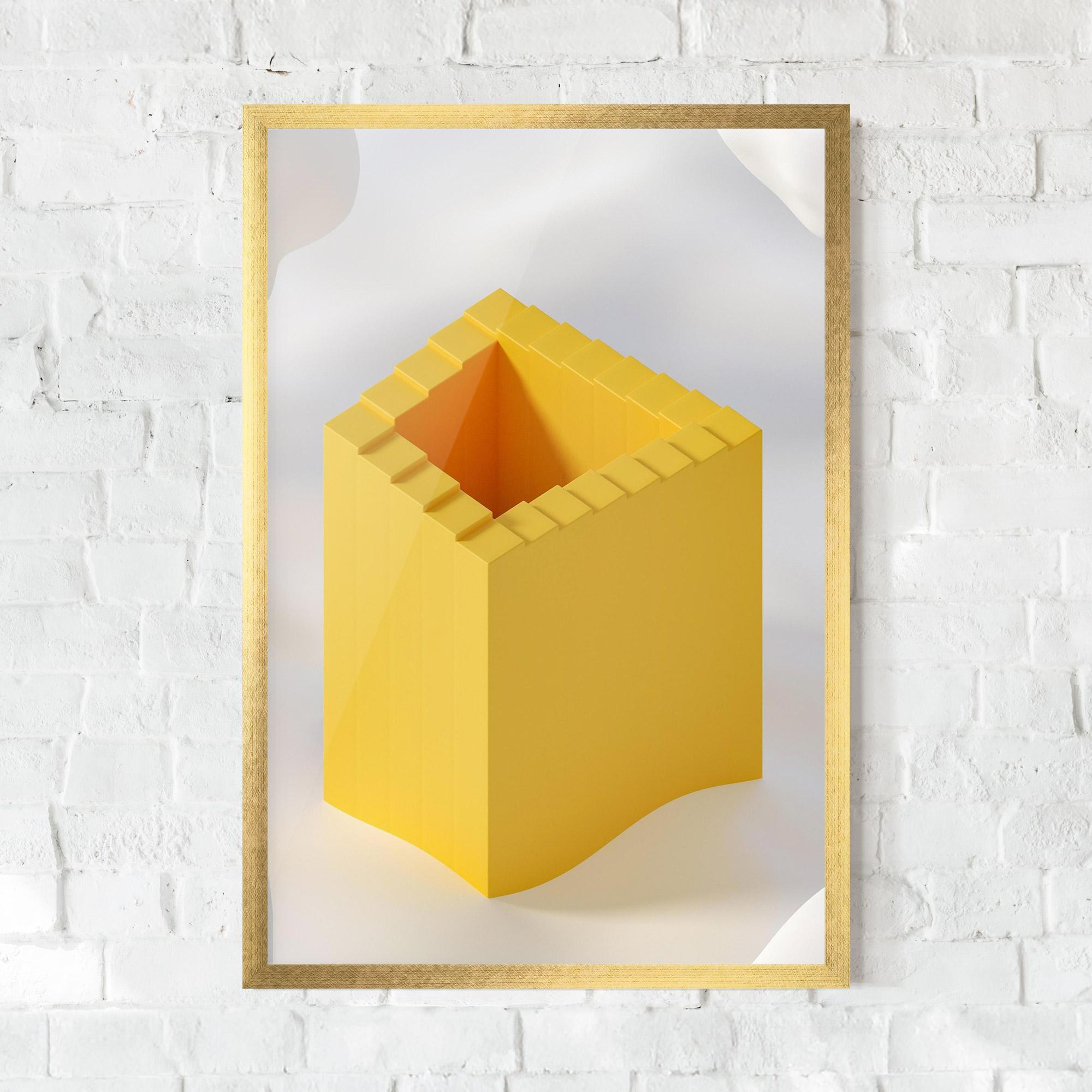 Gerahmte Poster Yellow Shape mockup 0