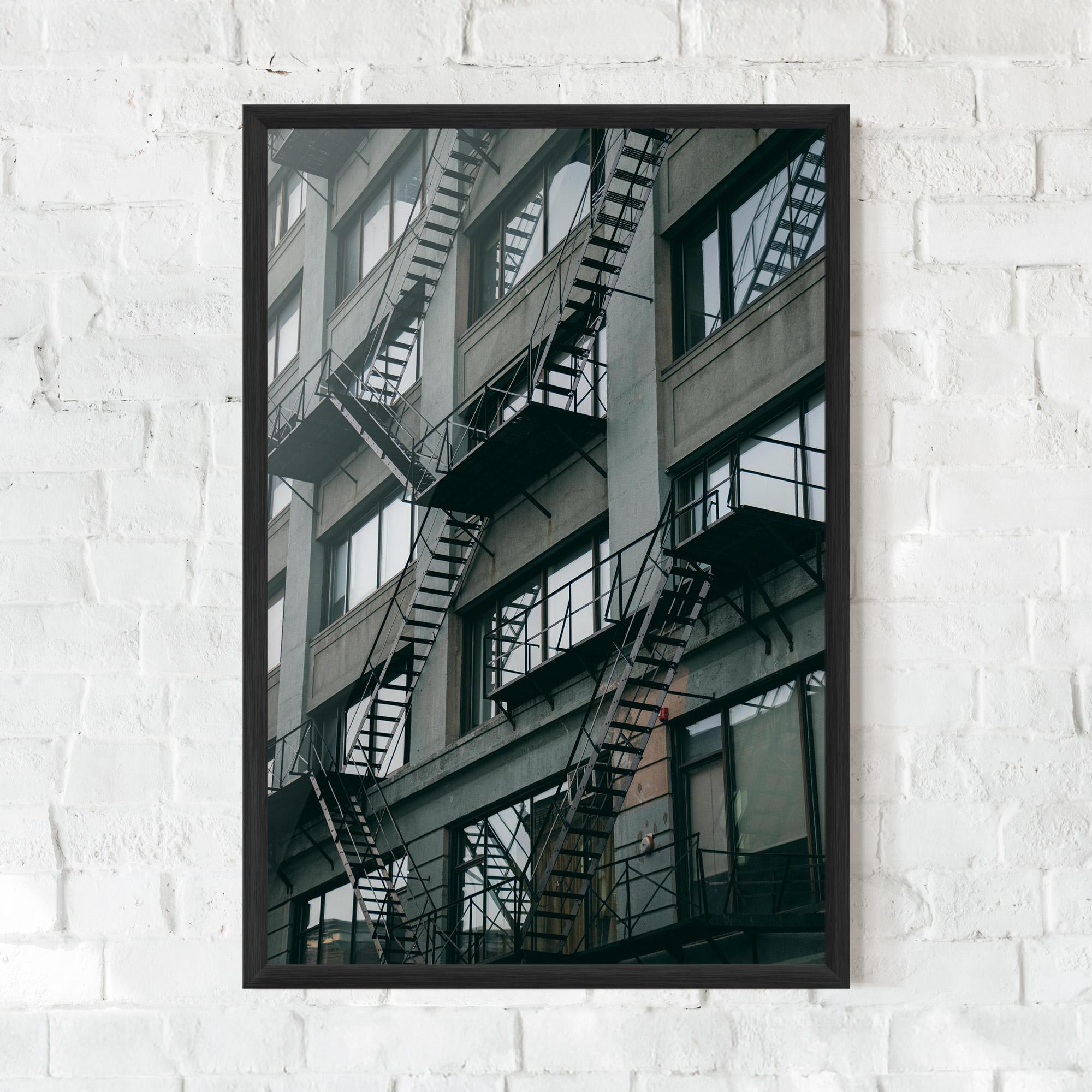 Gerahmte Poster Building Stairs mockup 0