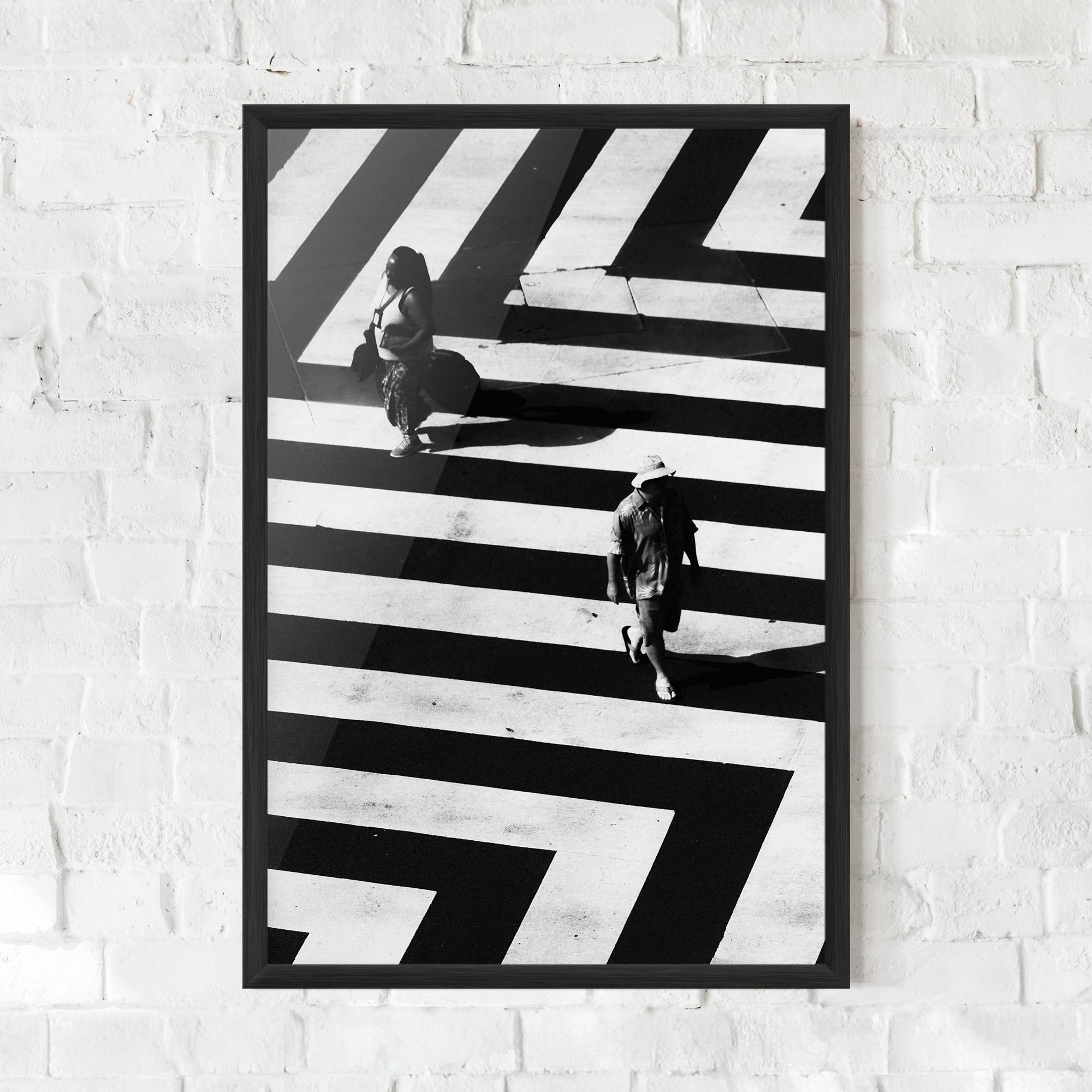 Gerahmte Poster Walking On Lines mockup 0
