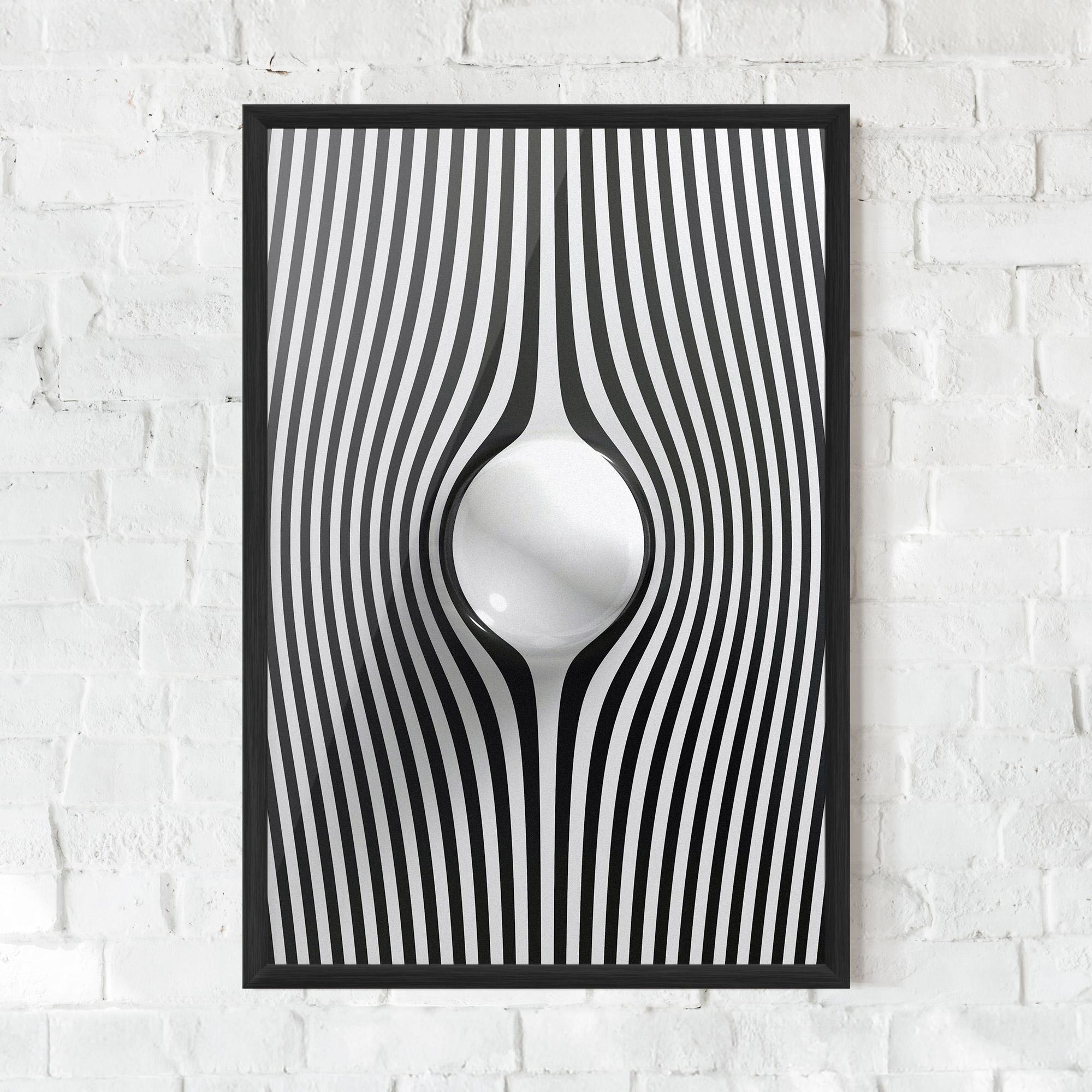 Gerahmte Poster White Ball Lines mockup 0