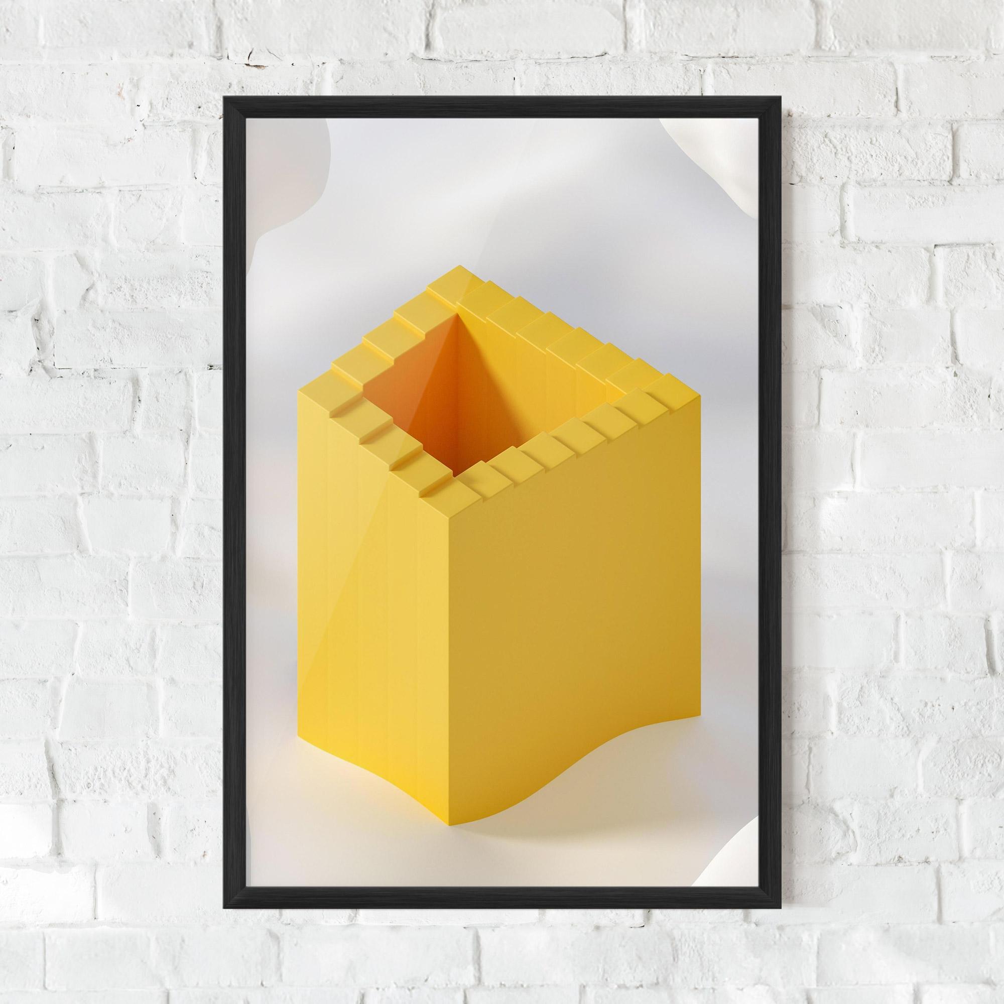 Gerahmte Poster Yellow Shape mockup 0