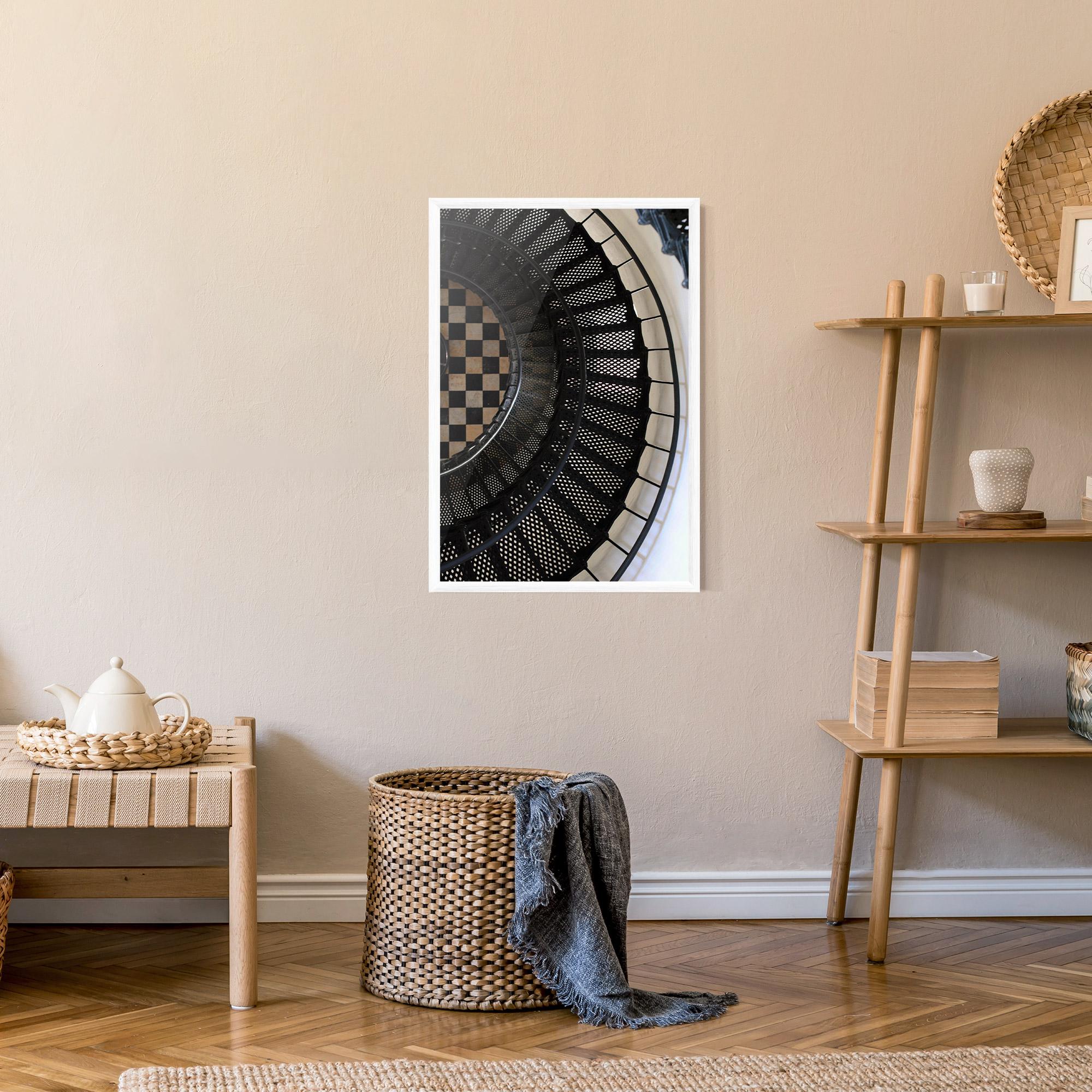 Gerahmte Poster Beautiful Black Stairs mockup 9