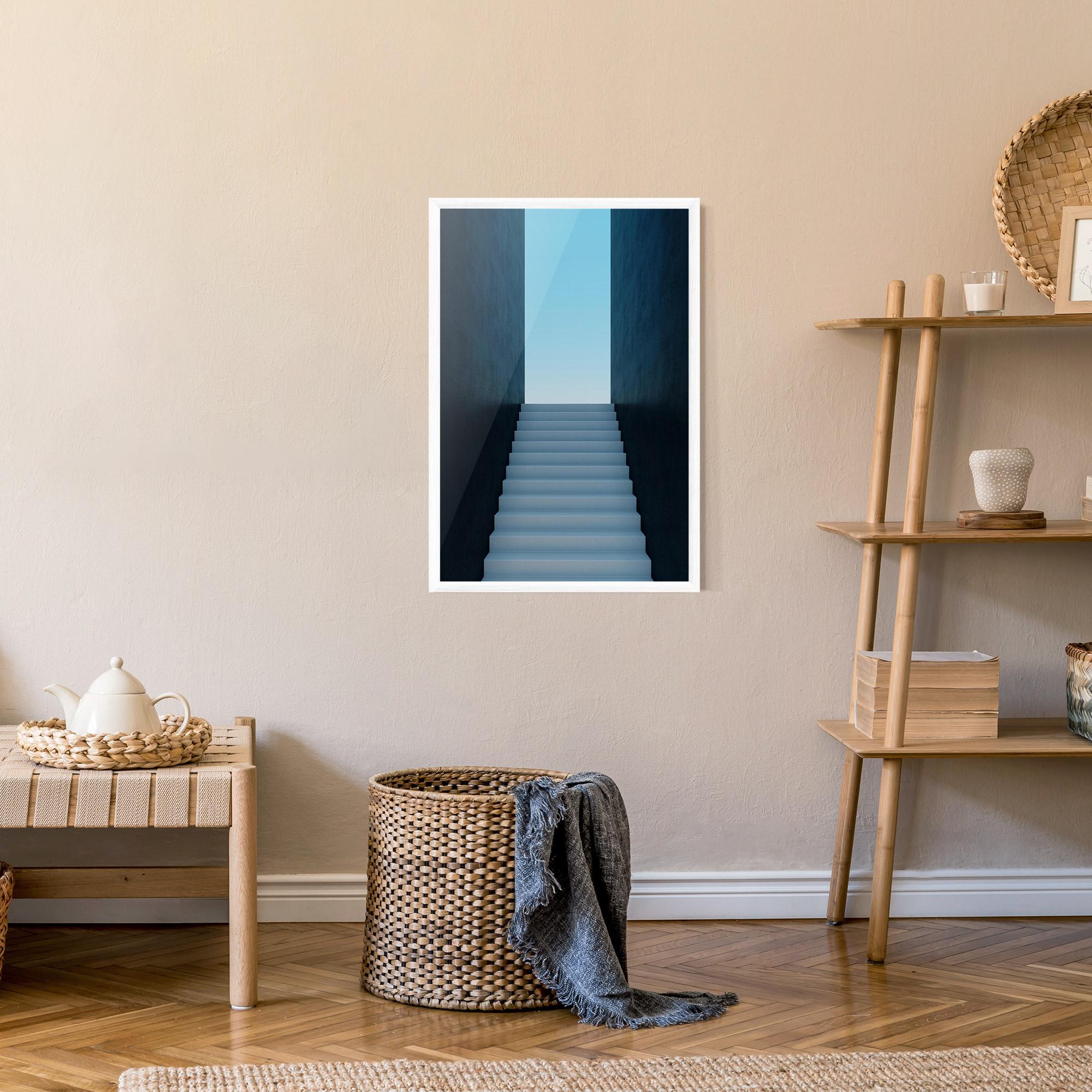 Gerahmte Poster Forward Stairs mockup 9