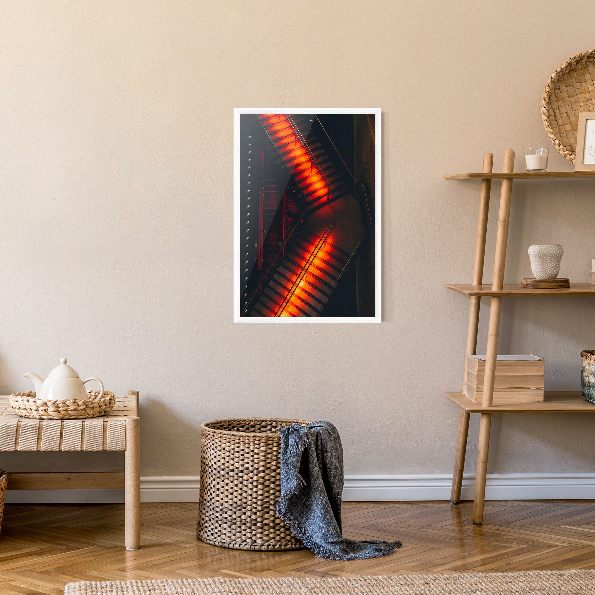 Orange Light Stairs mockup 9