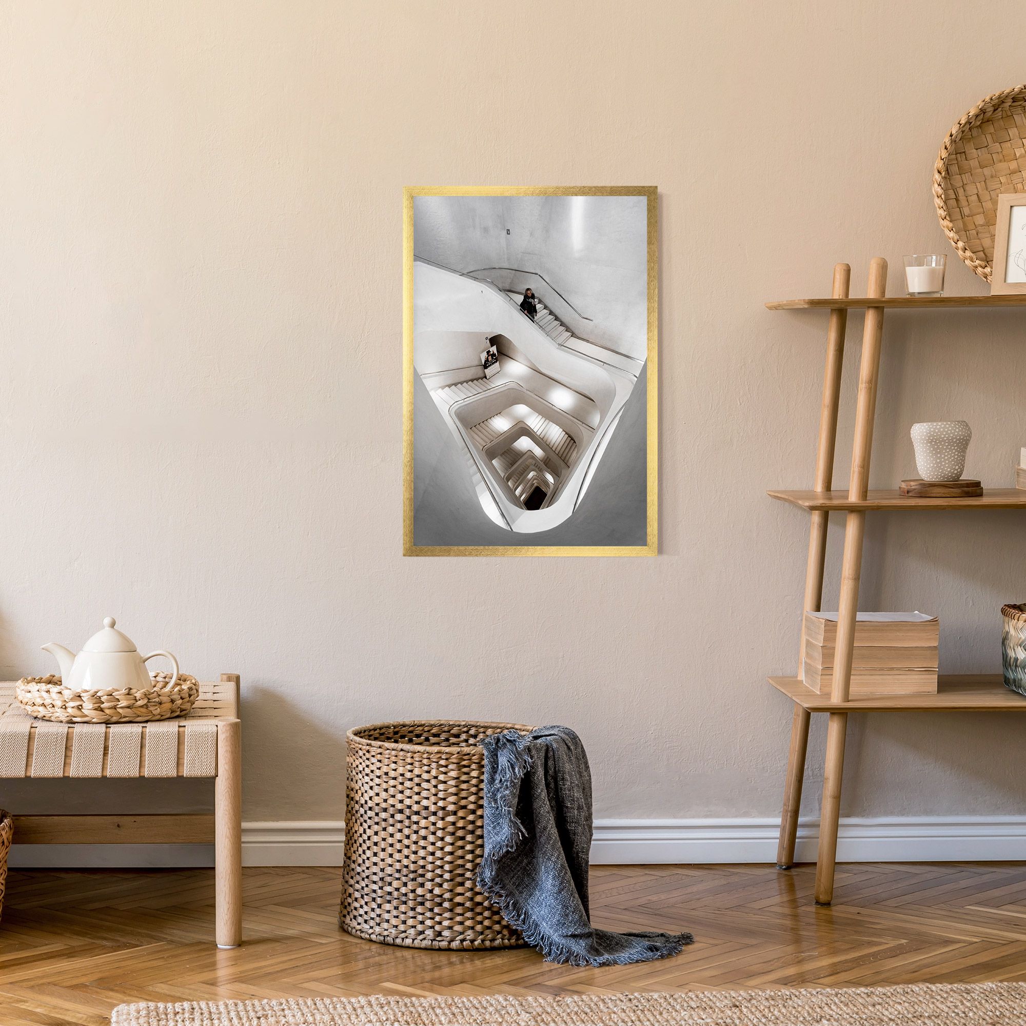 White Stairs Spiral mockup 9