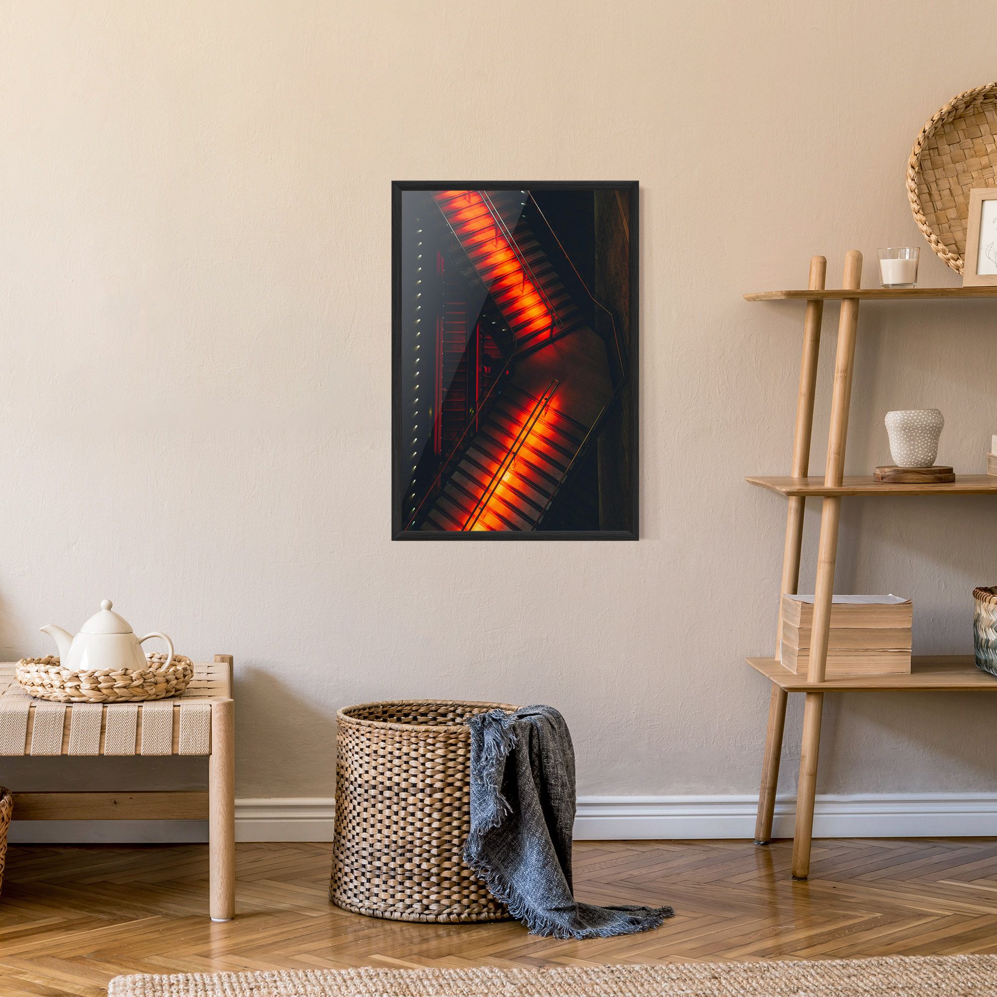 Orange Light Stairs mockup 9