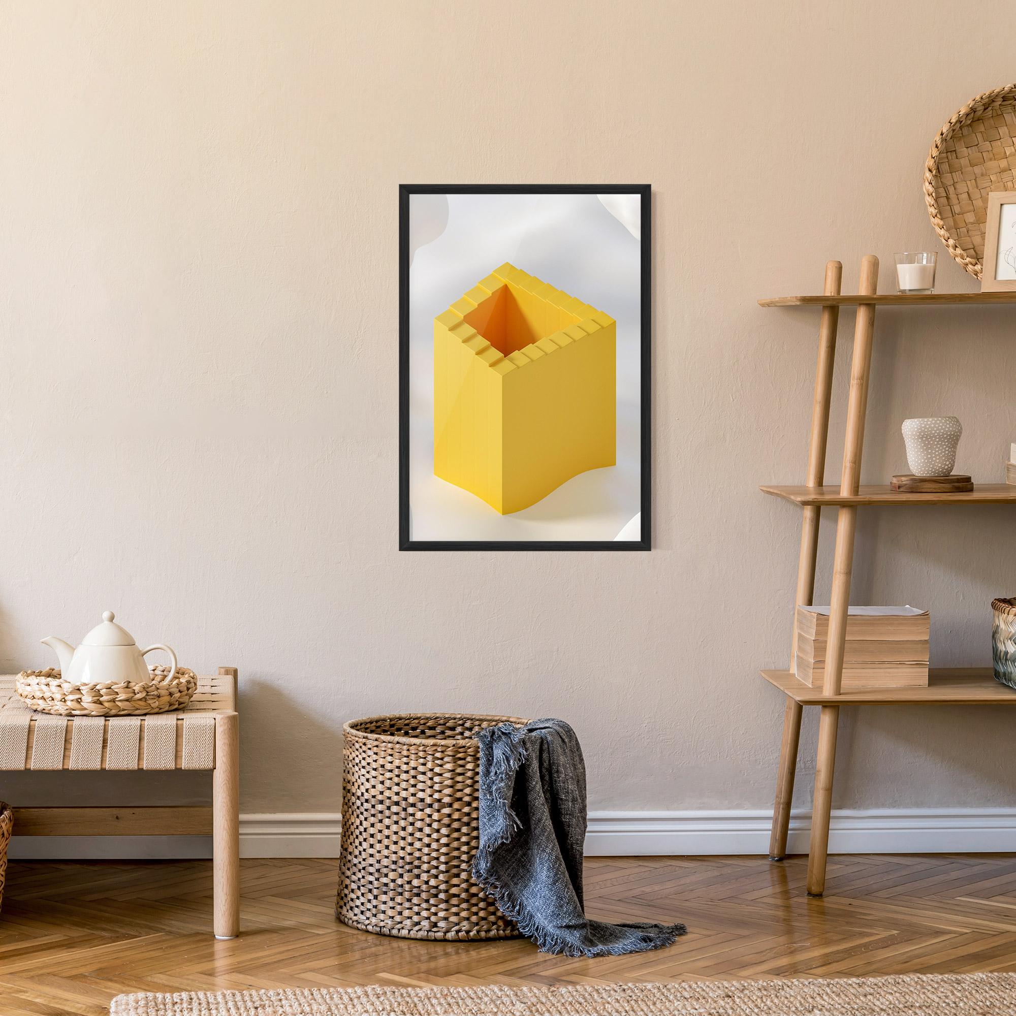 Gerahmte Poster Yellow Shape mockup 9