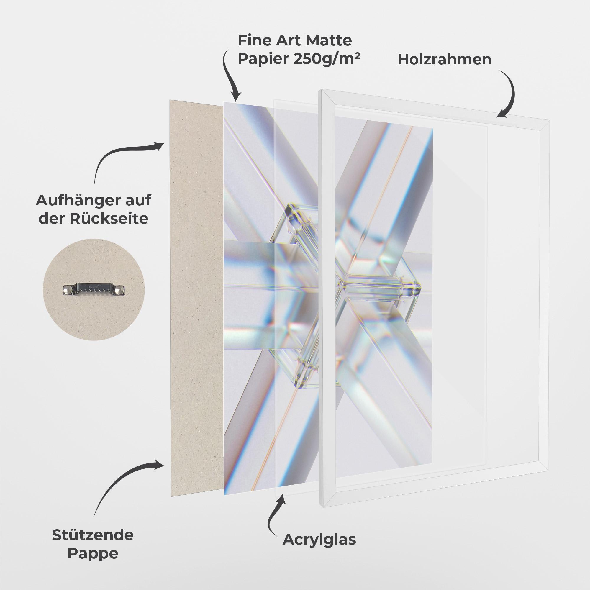 Gerahmte Poster Glass Shape mockup 1