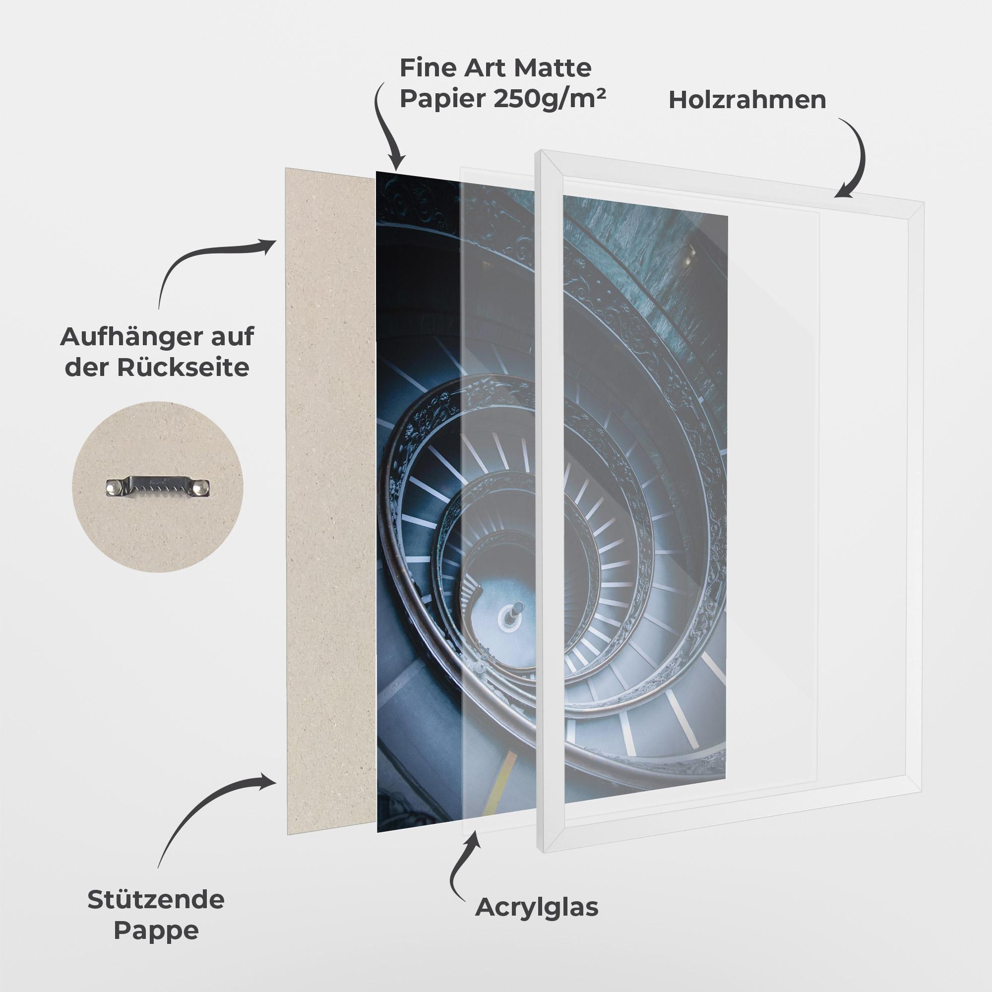 Gerahmte Poster Spiral Museum mockup 1