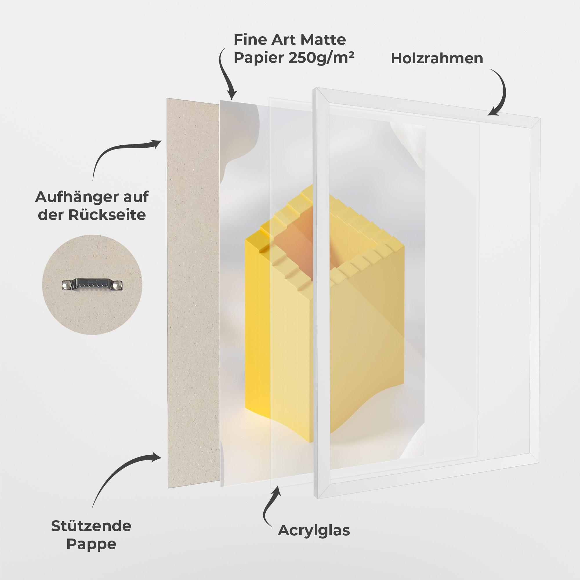 Gerahmte Poster Yellow Shape mockup 1