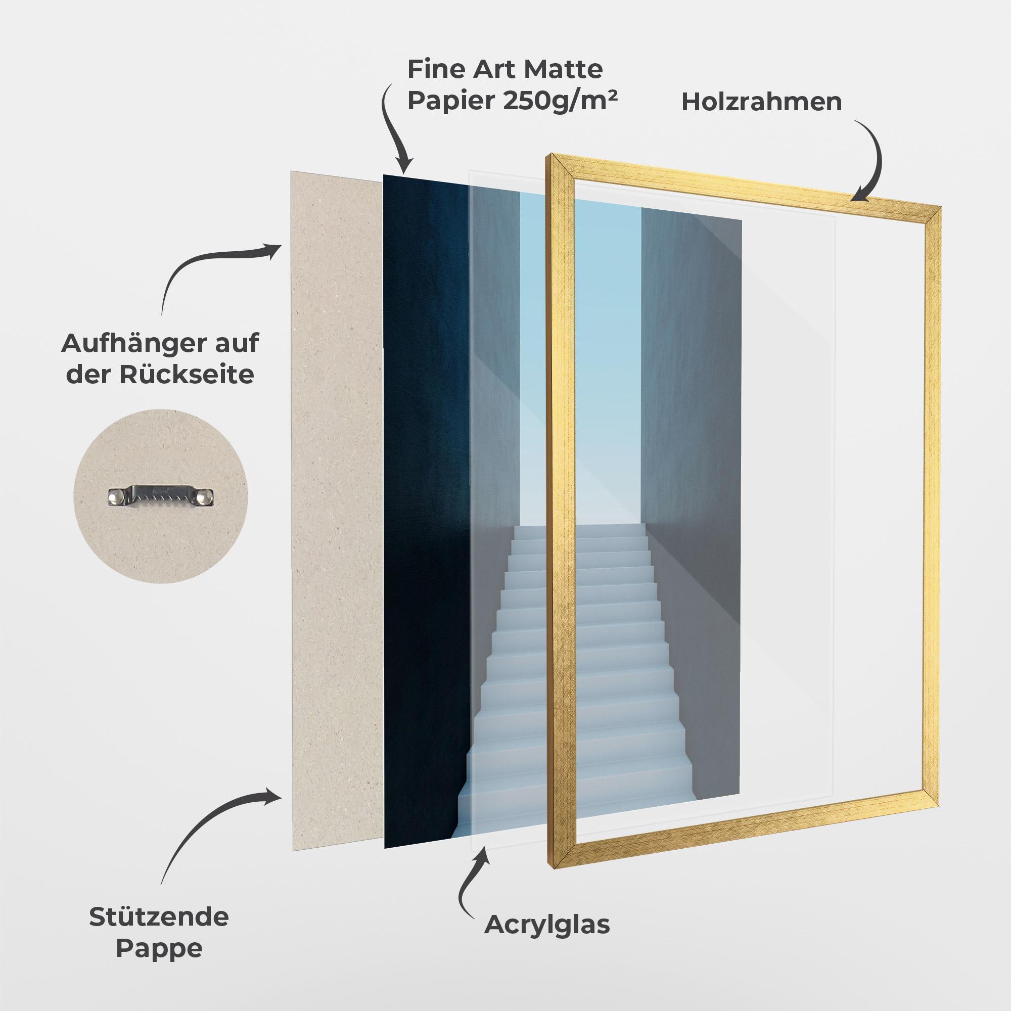 Gerahmte Poster Forward Stairs mockup 1