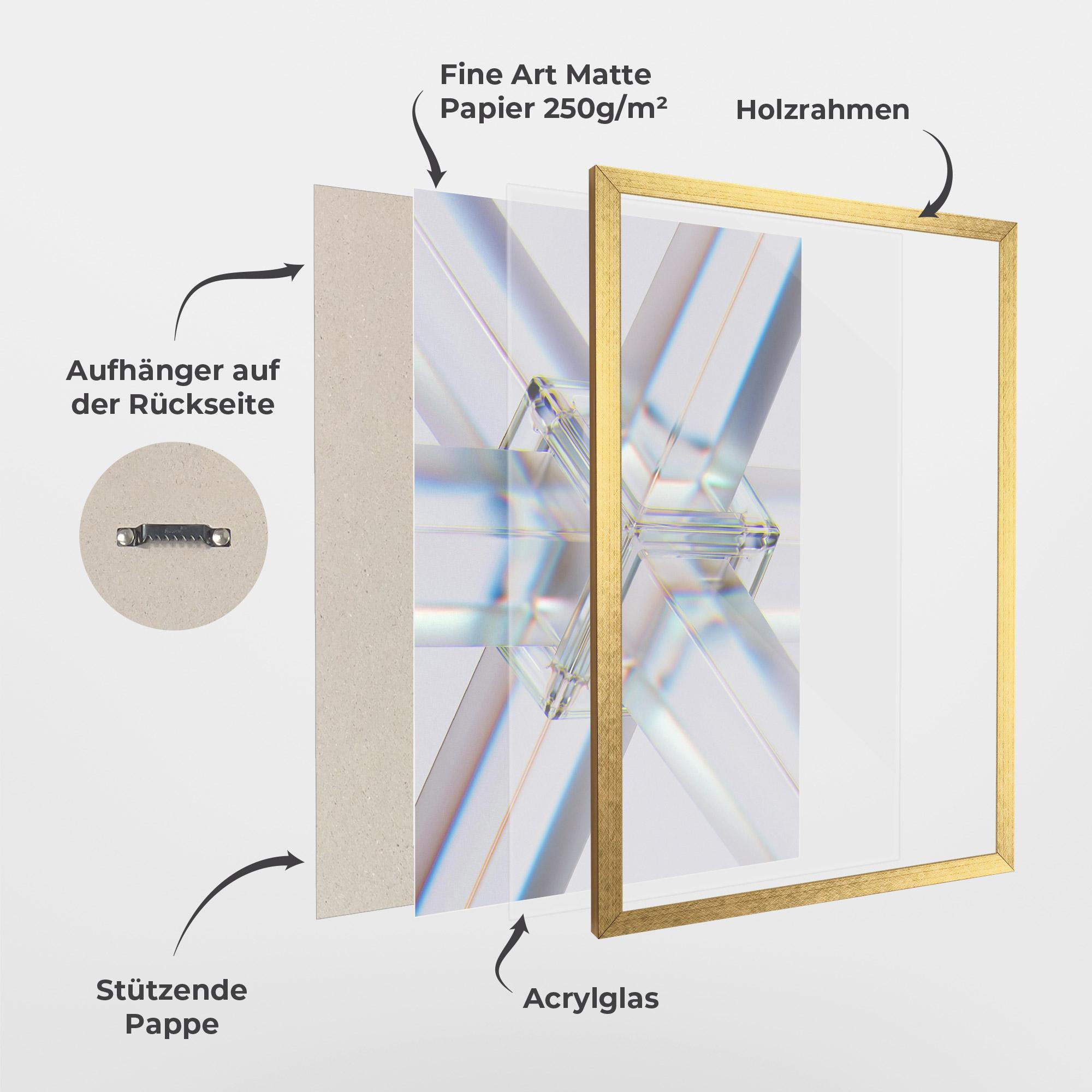 Gerahmte Poster Glass Shape mockup 1