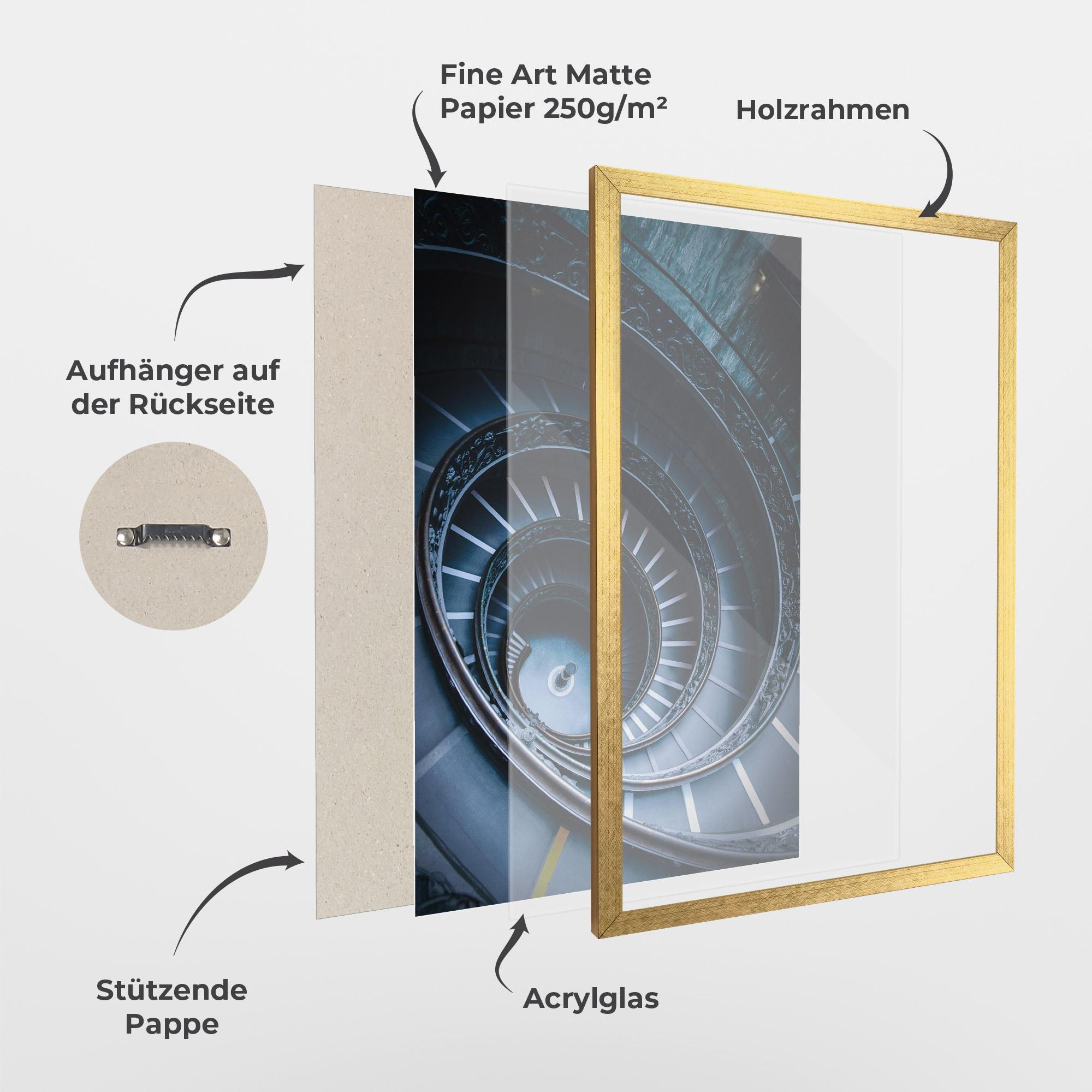 Gerahmte Poster Spiral Museum mockup 1