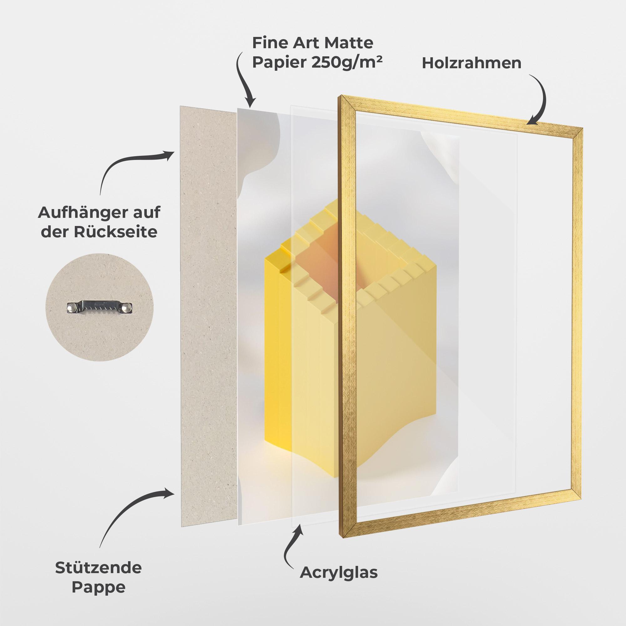 Gerahmte Poster Yellow Shape mockup 1