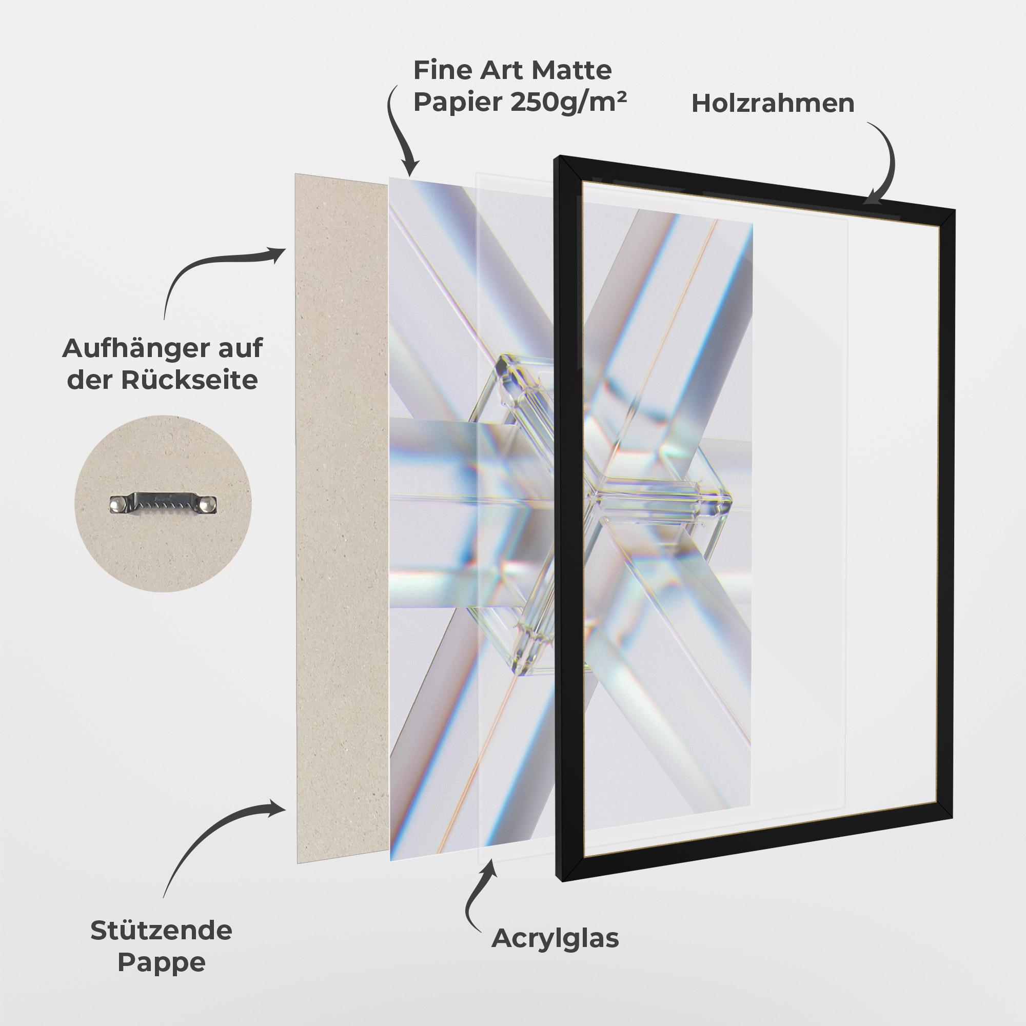 Gerahmte Poster Glass Shape mockup 1