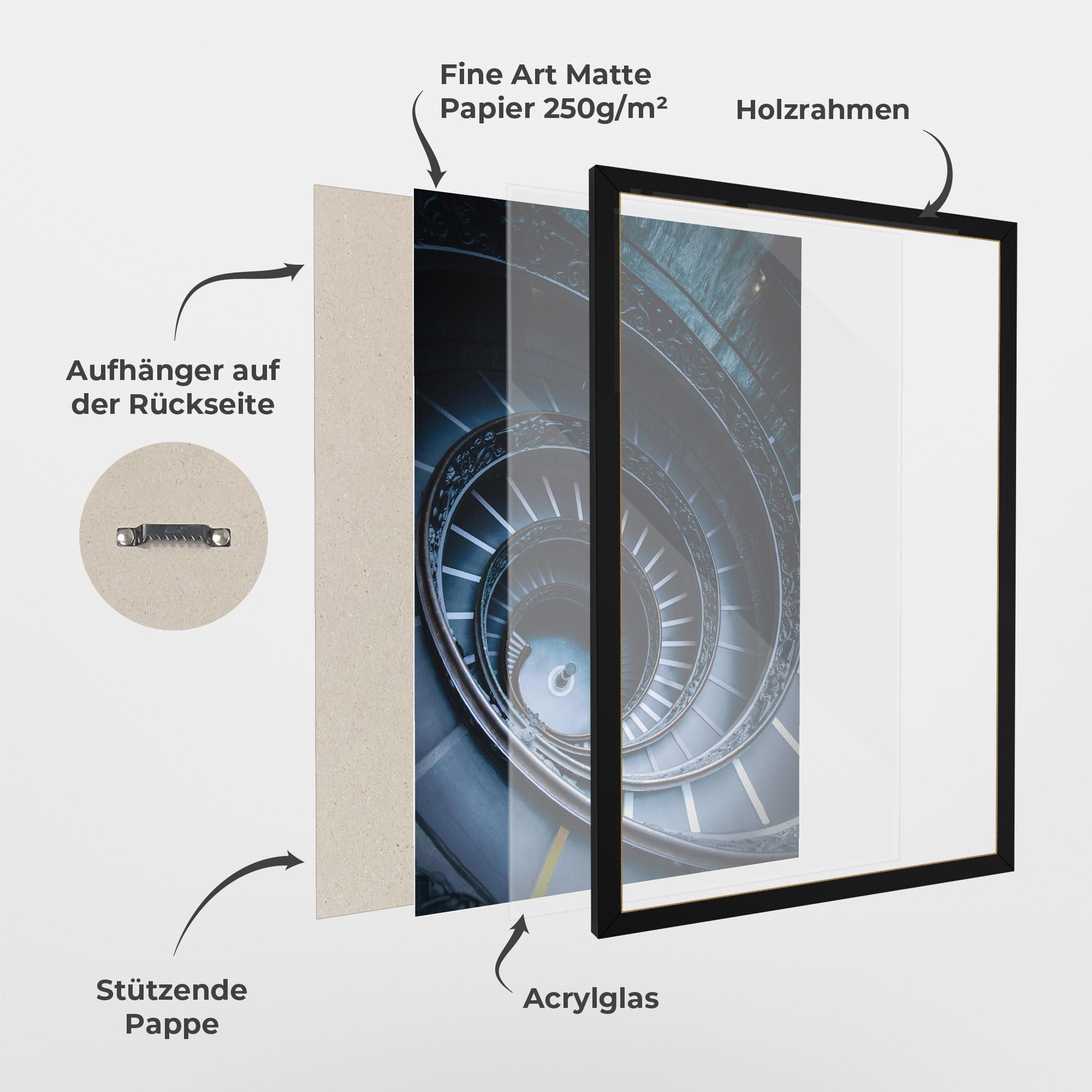 Gerahmte Poster Spiral Museum mockup 1