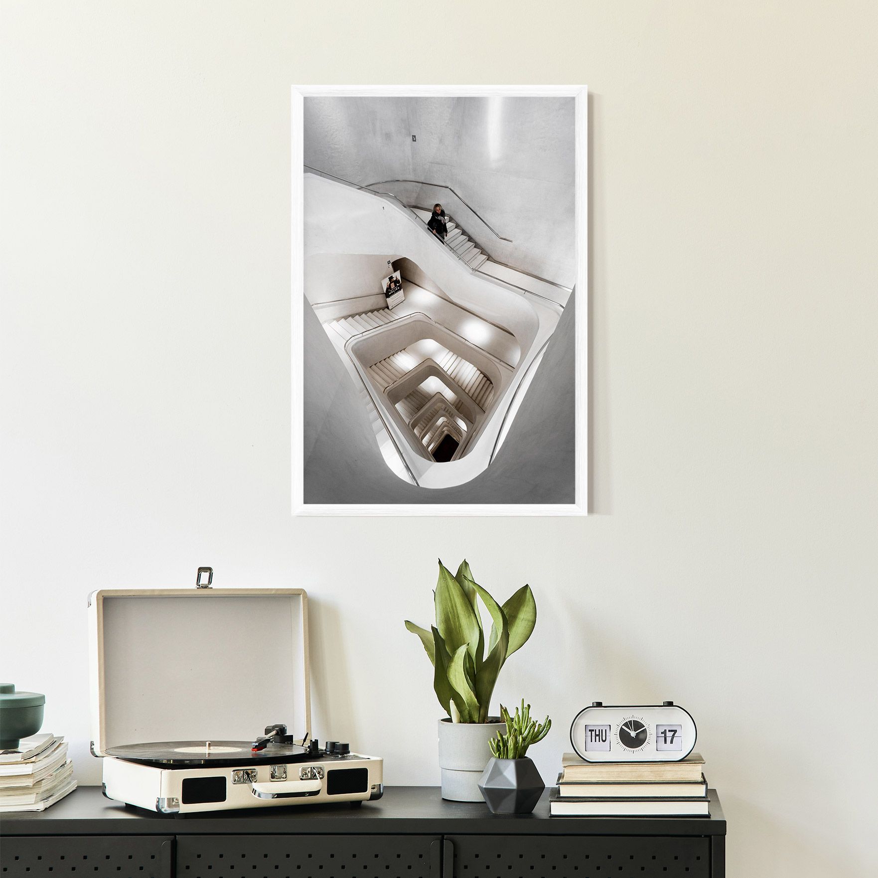 White Stairs Spiral mockup 2