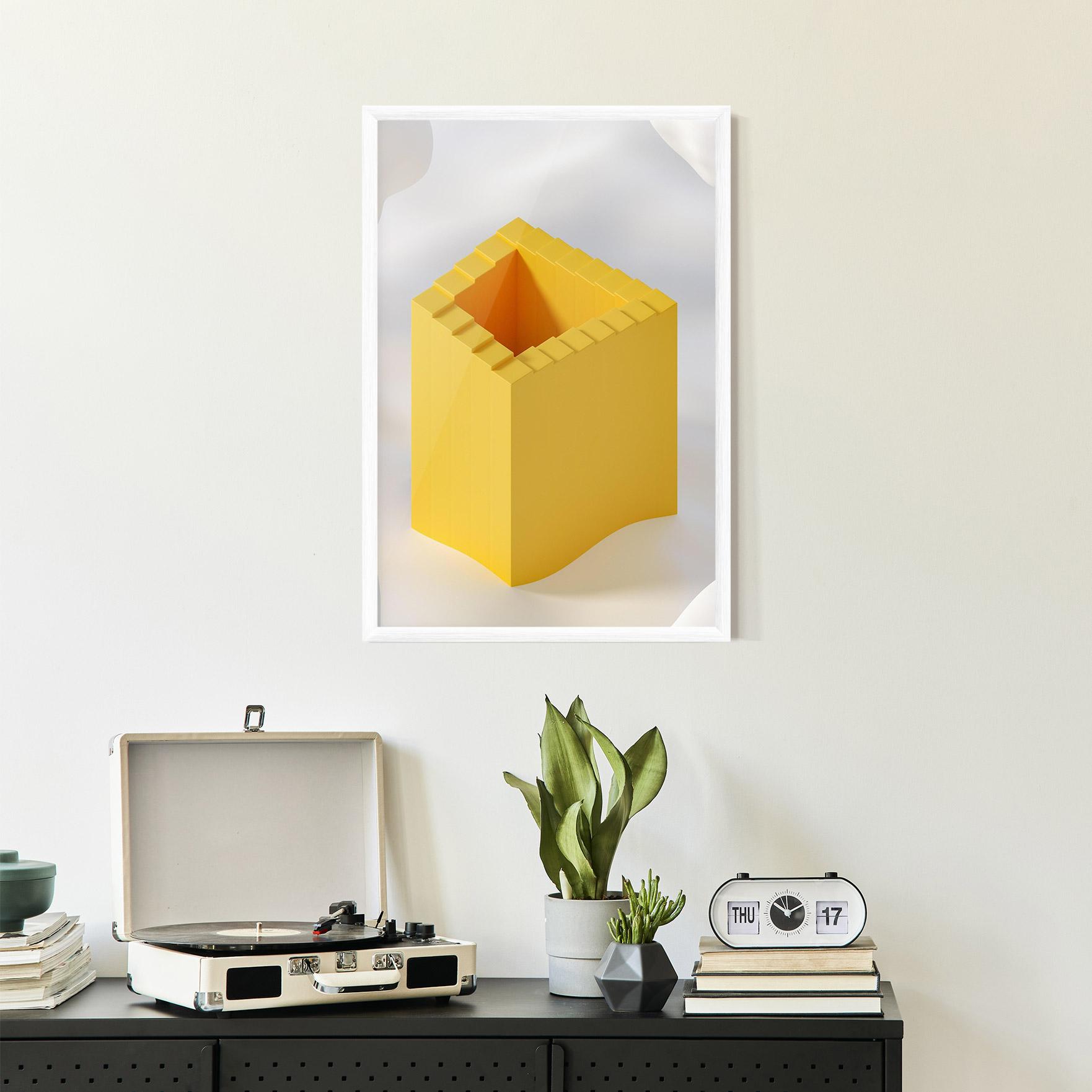 Gerahmte Poster Yellow Shape mockup 2