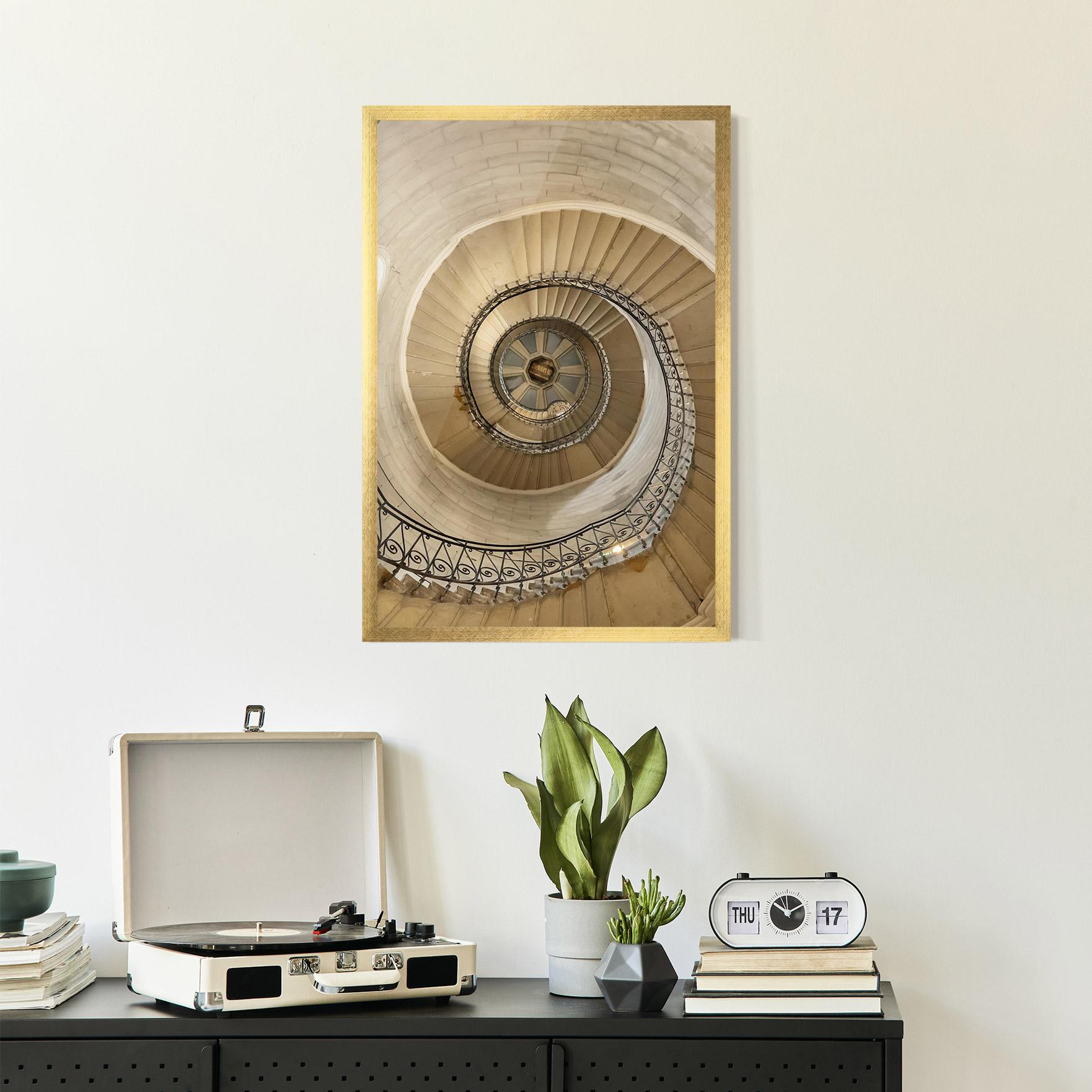 Gerahmte Poster Cream Down Stairs mockup 2