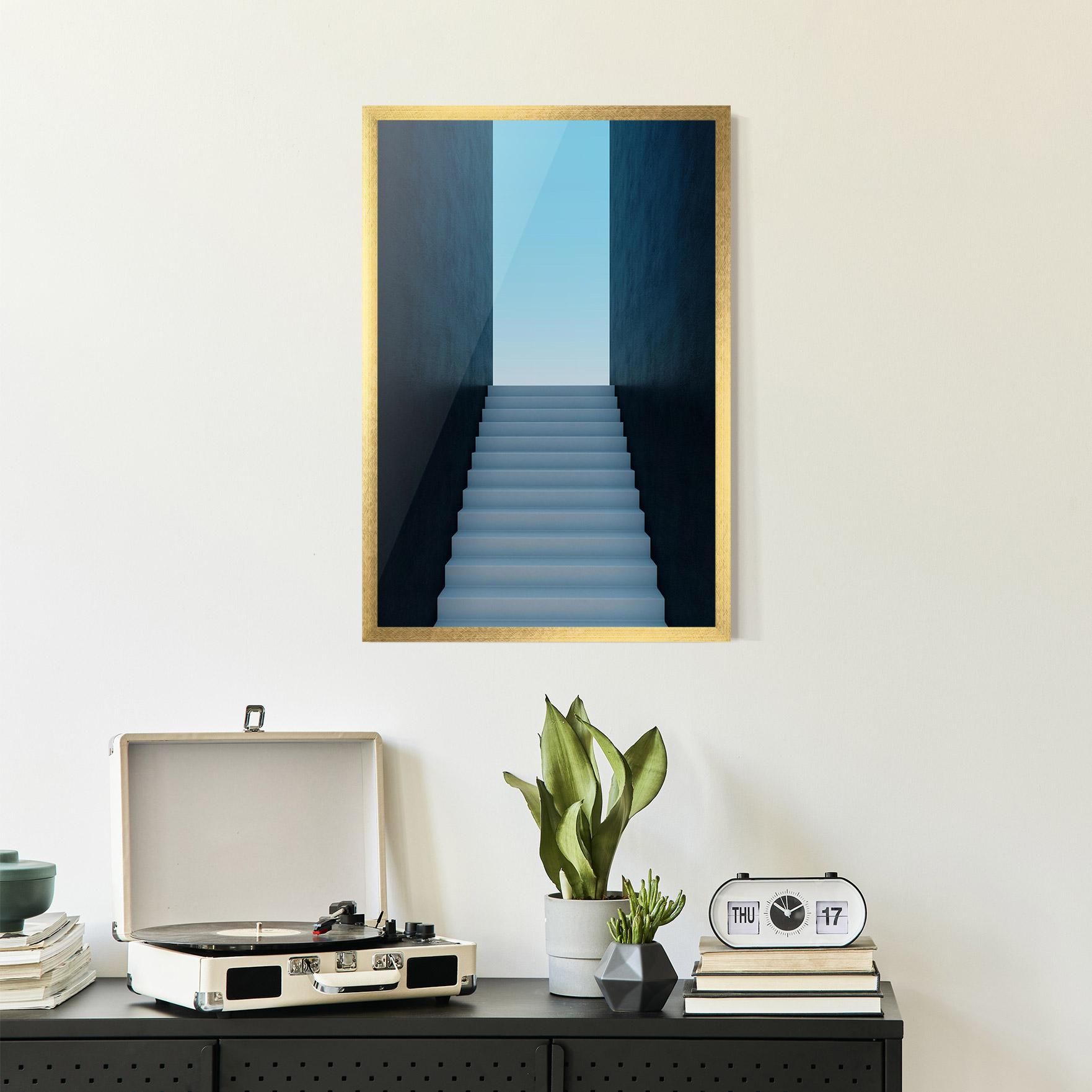 Gerahmte Poster Forward Stairs mockup 2