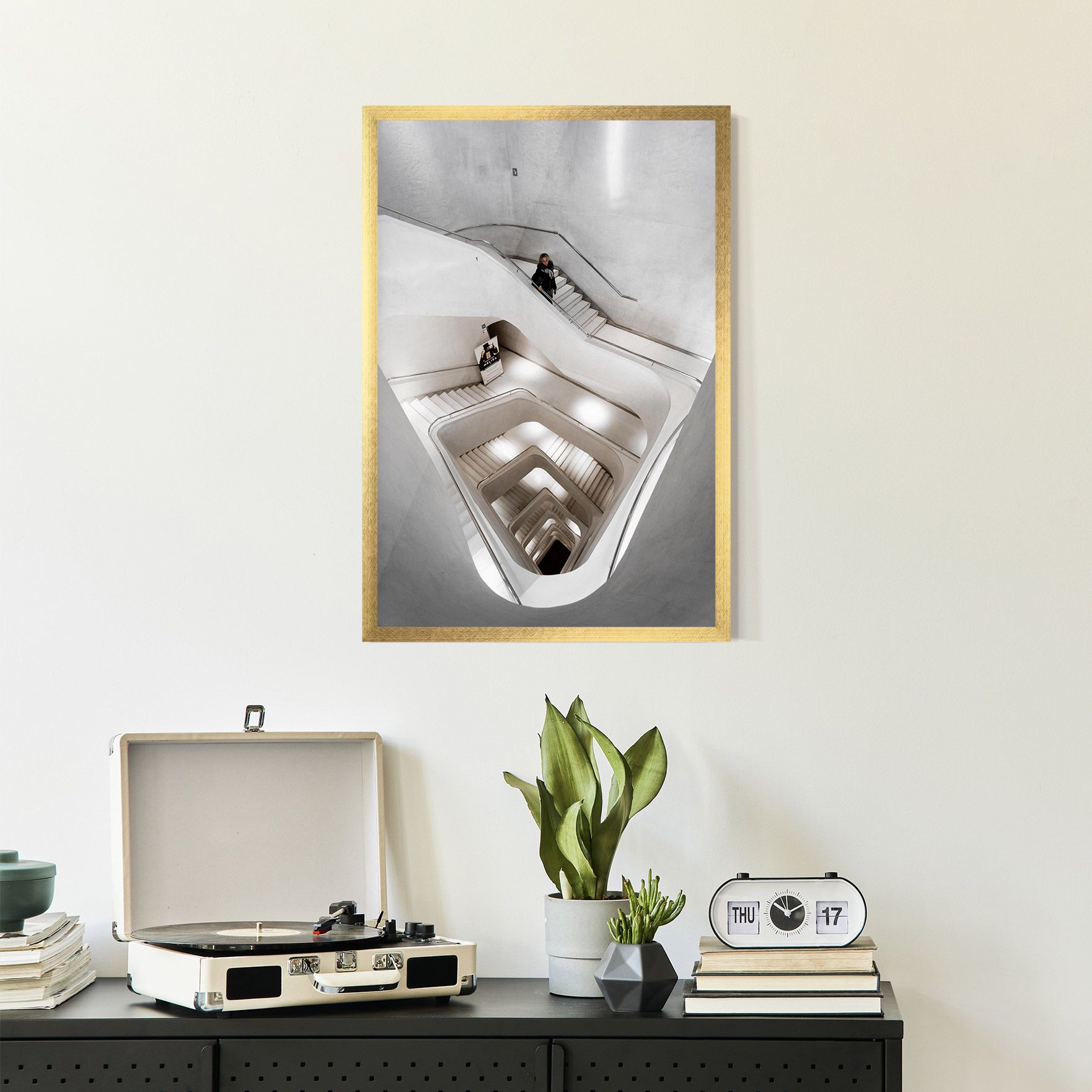White Stairs Spiral mockup 2