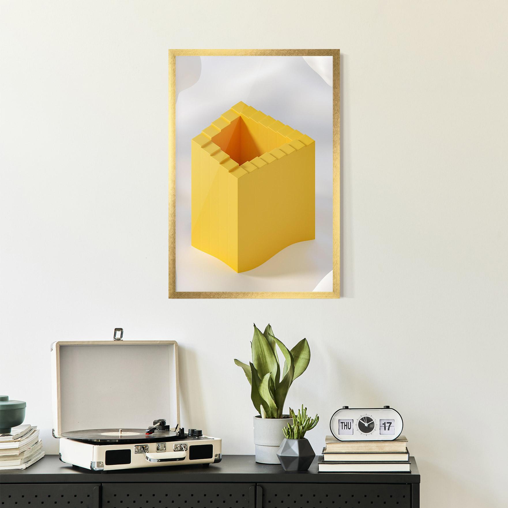 Gerahmte Poster Yellow Shape mockup 2