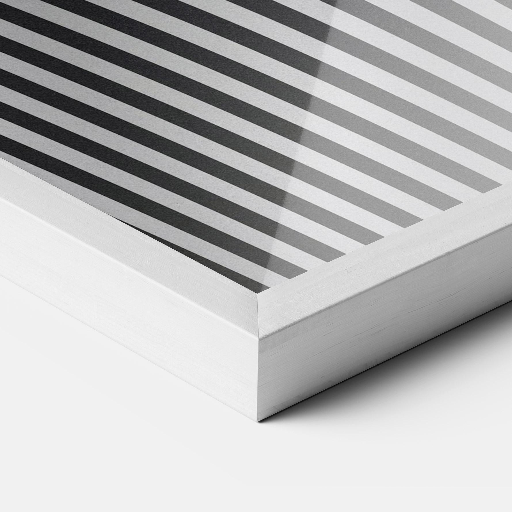 Gerahmte Poster White Ball Lines mockup 3