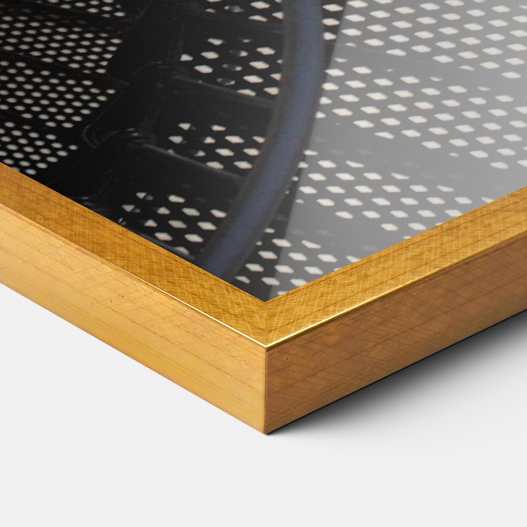 Gerahmte Poster Beautiful Black Stairs mockup 3