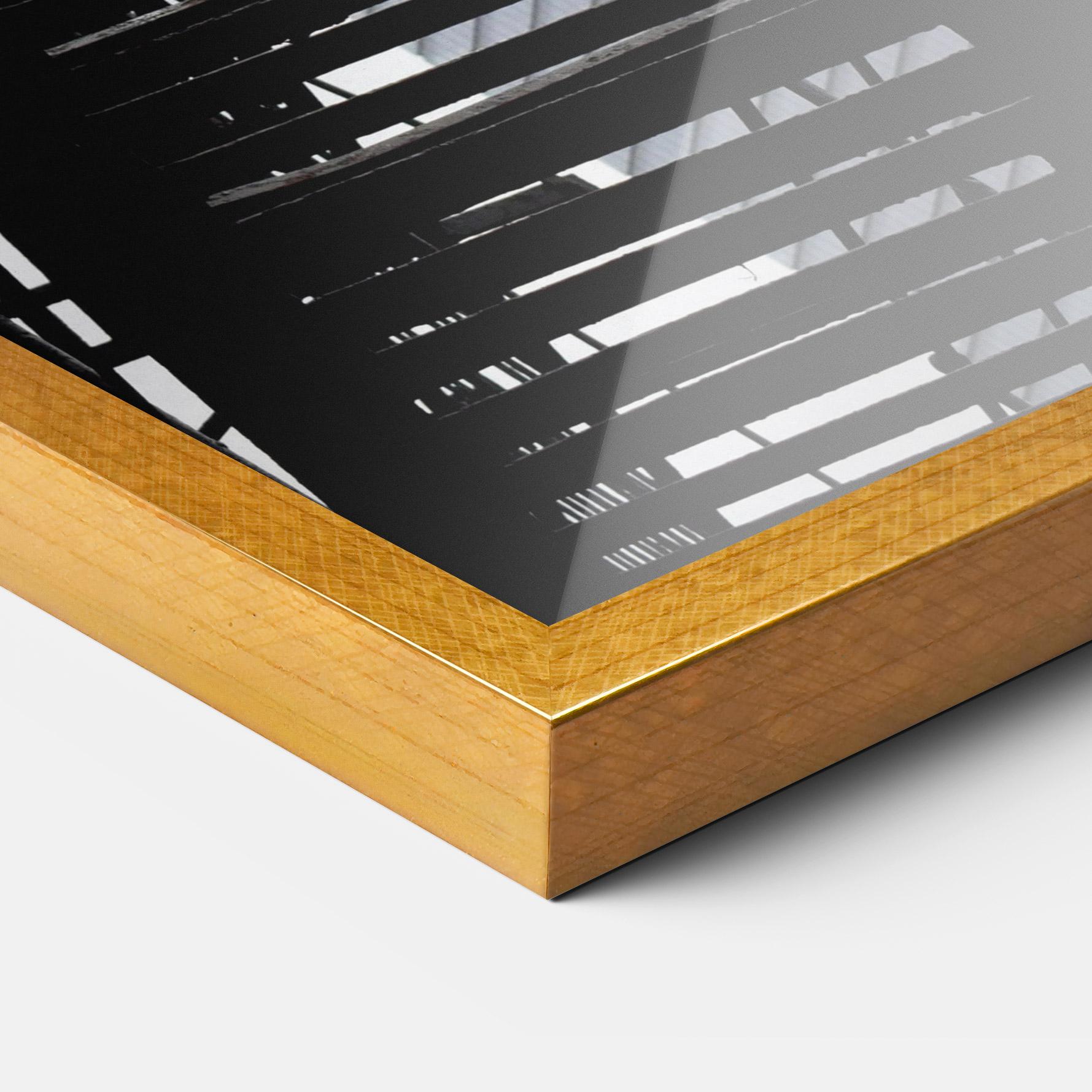 Gerahmte Poster Black Stairs Floating mockup 3