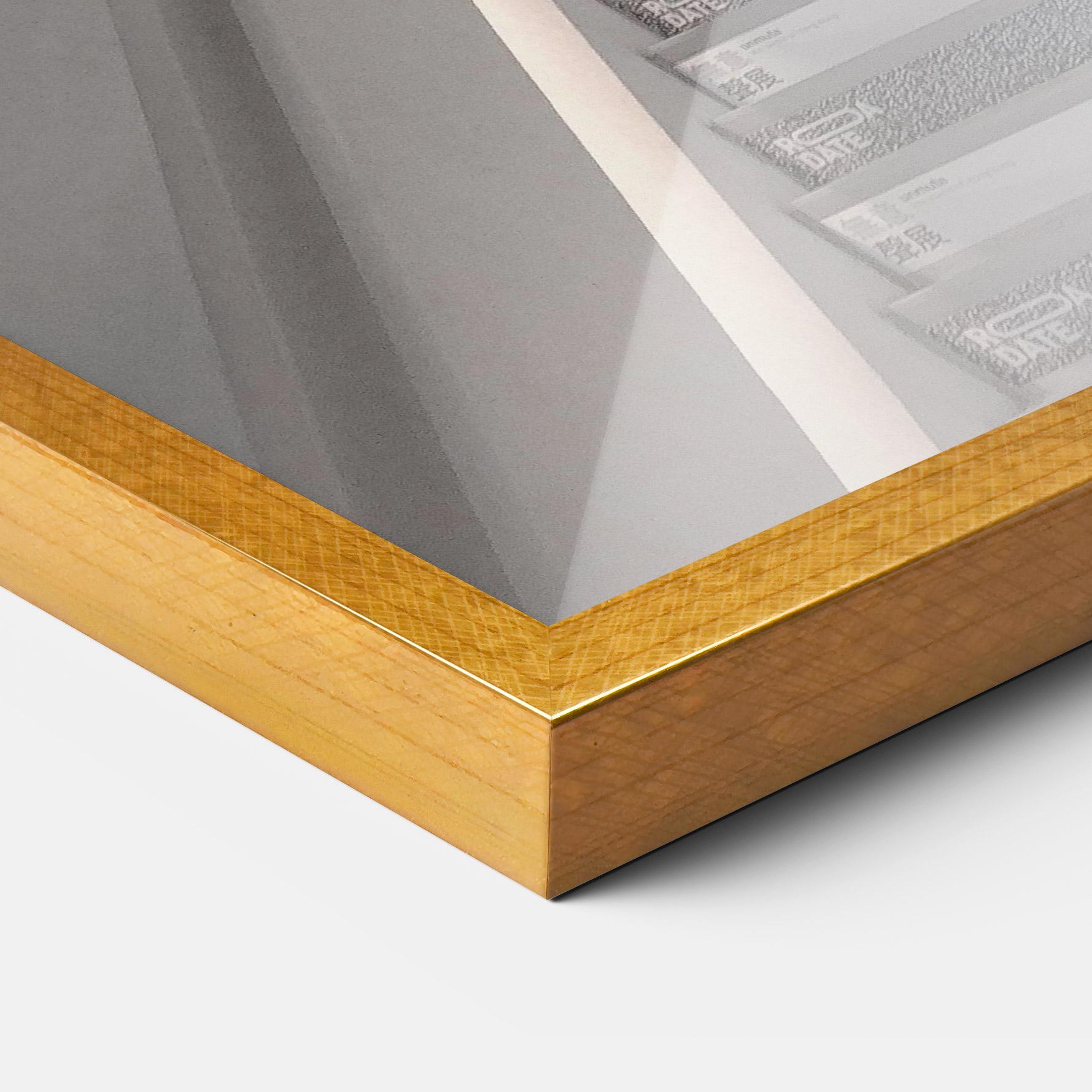 Gerahmte Poster White Line Stairs mockup 3