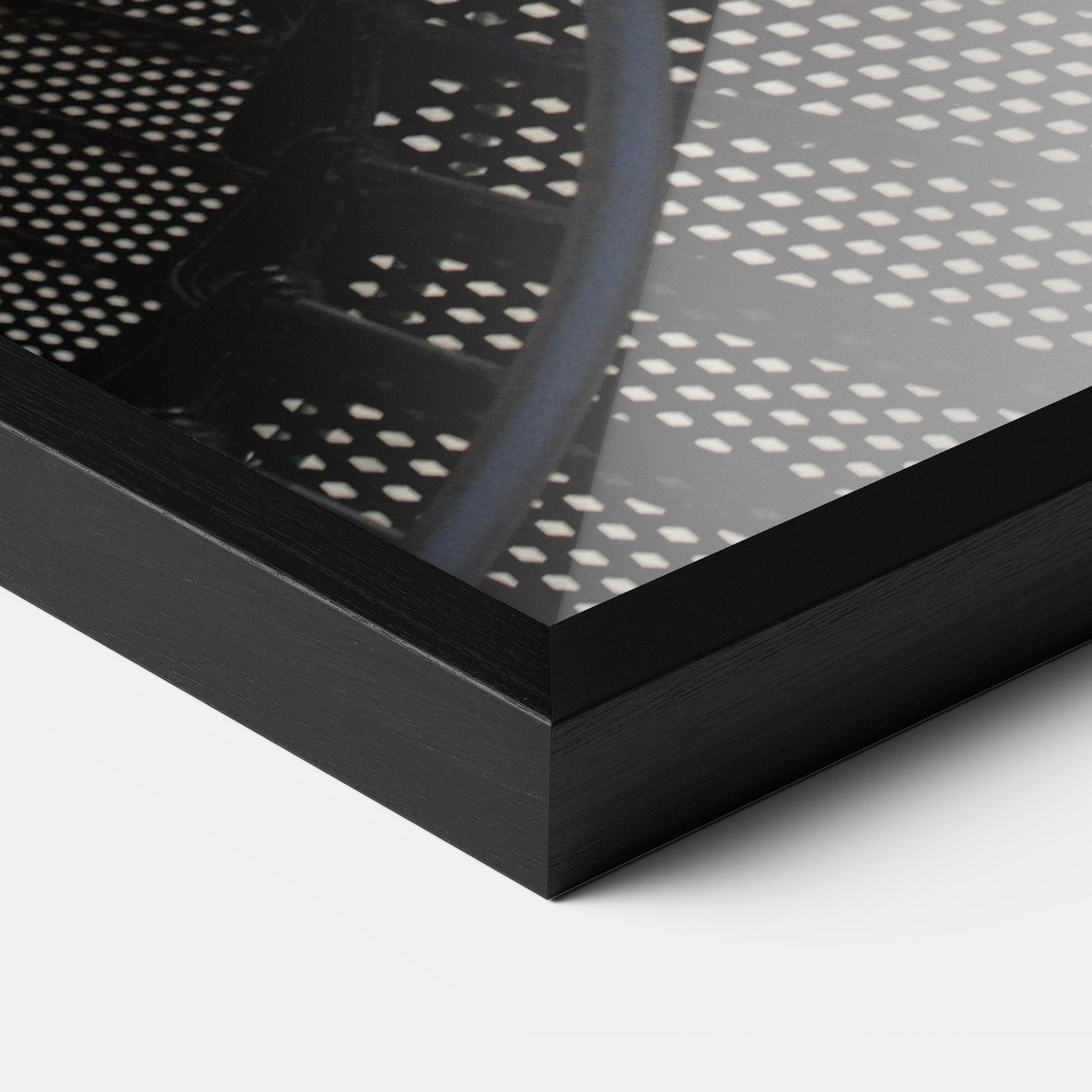 Gerahmte Poster Beautiful Black Stairs mockup 3