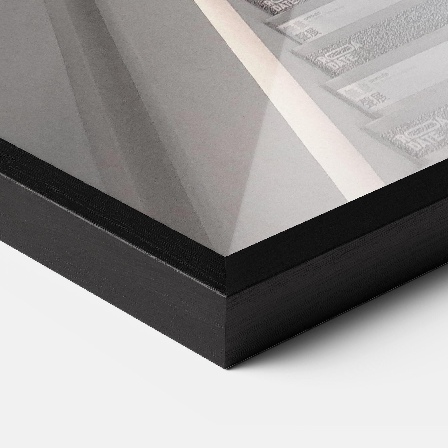 Gerahmte Poster White Line Stairs mockup 3