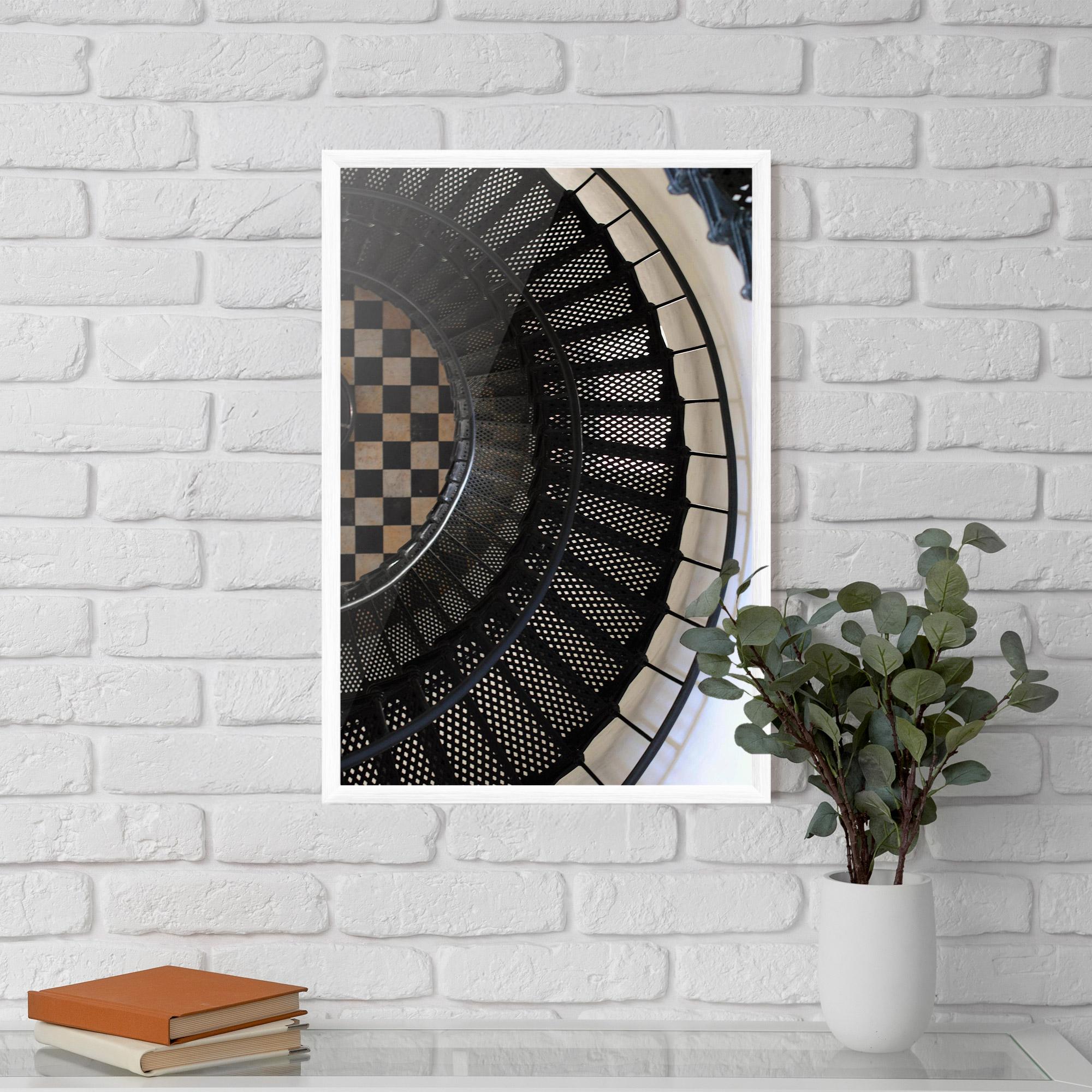 Gerahmte Poster Beautiful Black Stairs mockup 5