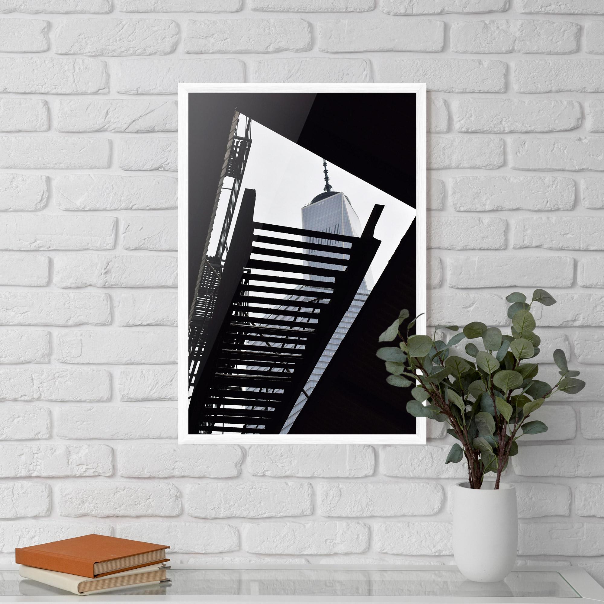 Gerahmte Poster Black Stairs Floating mockup 5