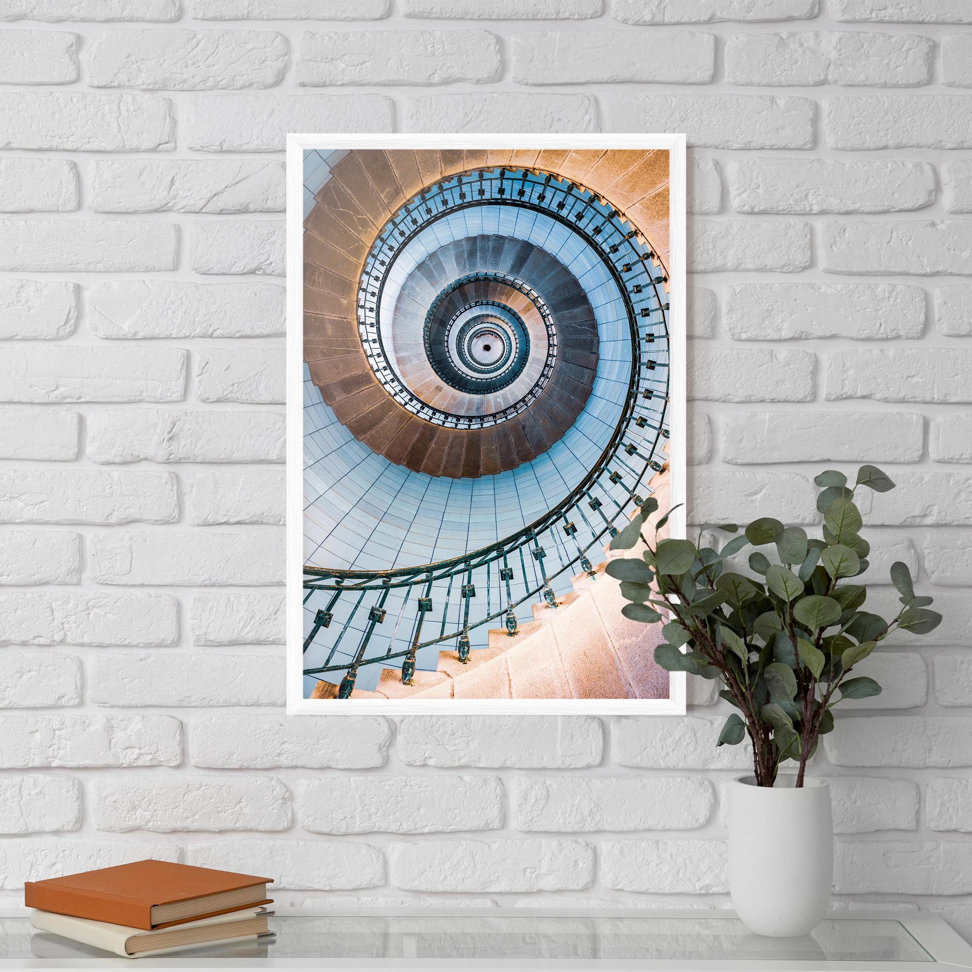 Gerahmte Poster Blue Opaline Stairs mockup 5