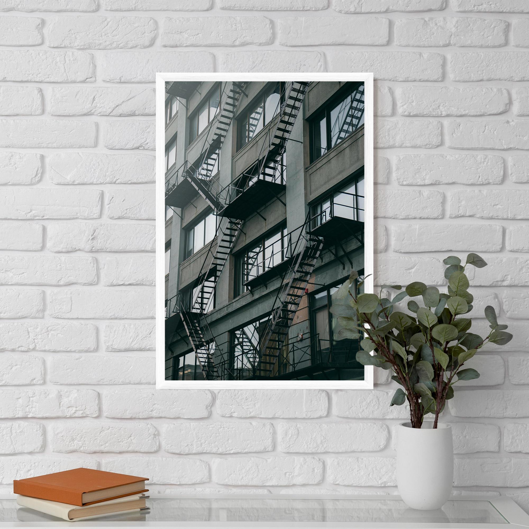 Gerahmte Poster Building Stairs mockup 5