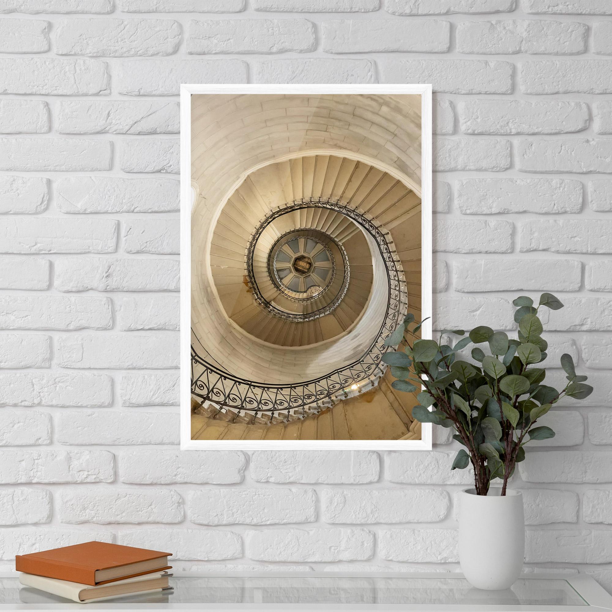 Gerahmte Poster Cream Down Stairs mockup 5