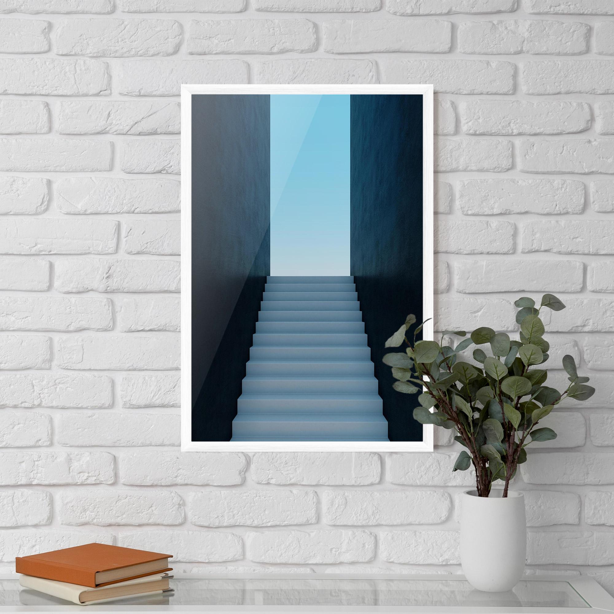 Gerahmte Poster Forward Stairs mockup 5