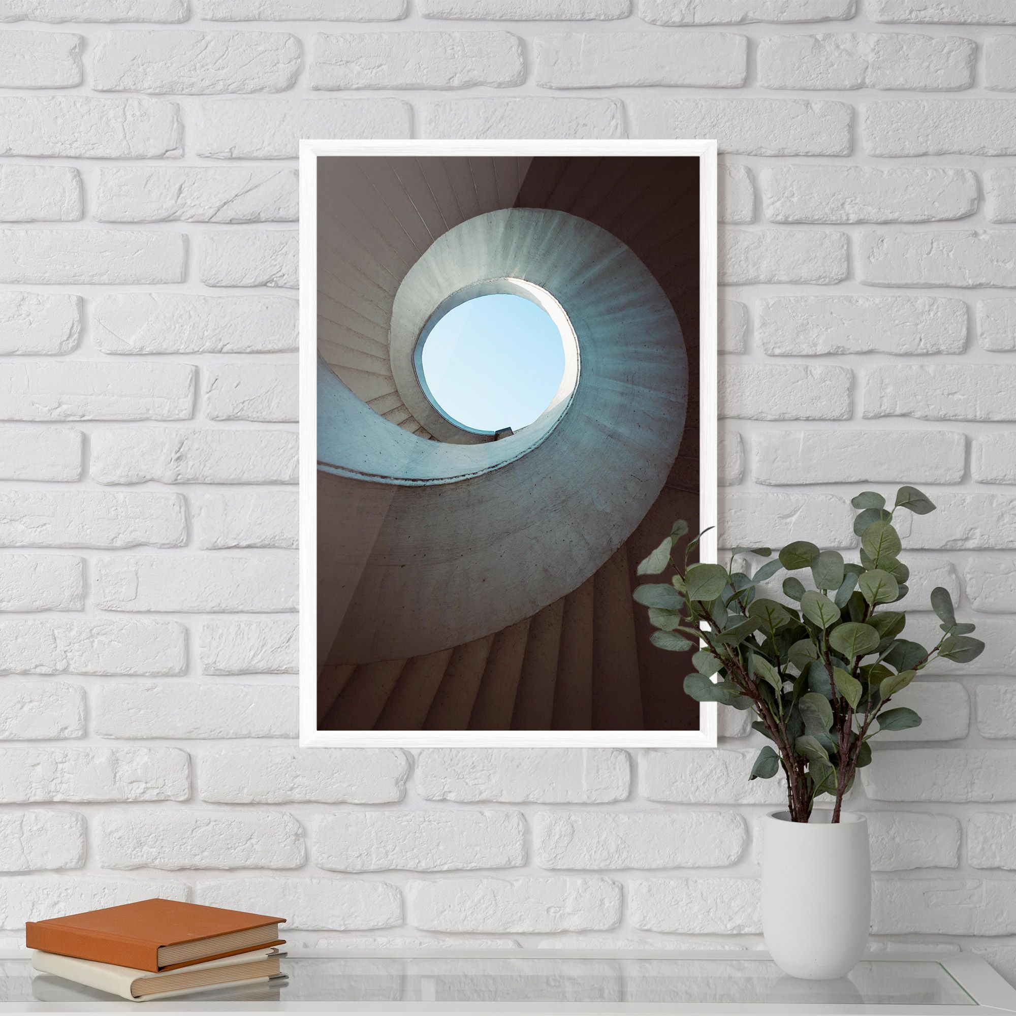 Spiral Cream Stairs mockup 5