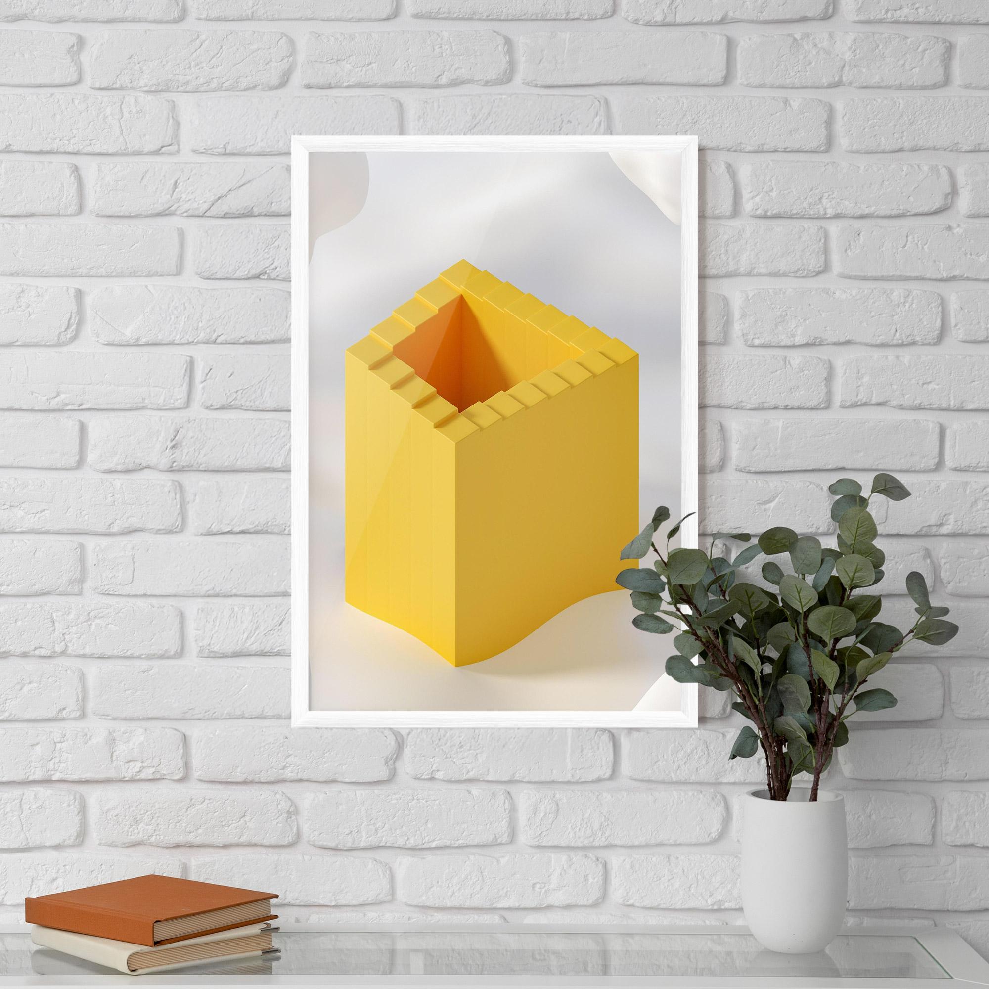 Gerahmte Poster Yellow Shape mockup 5