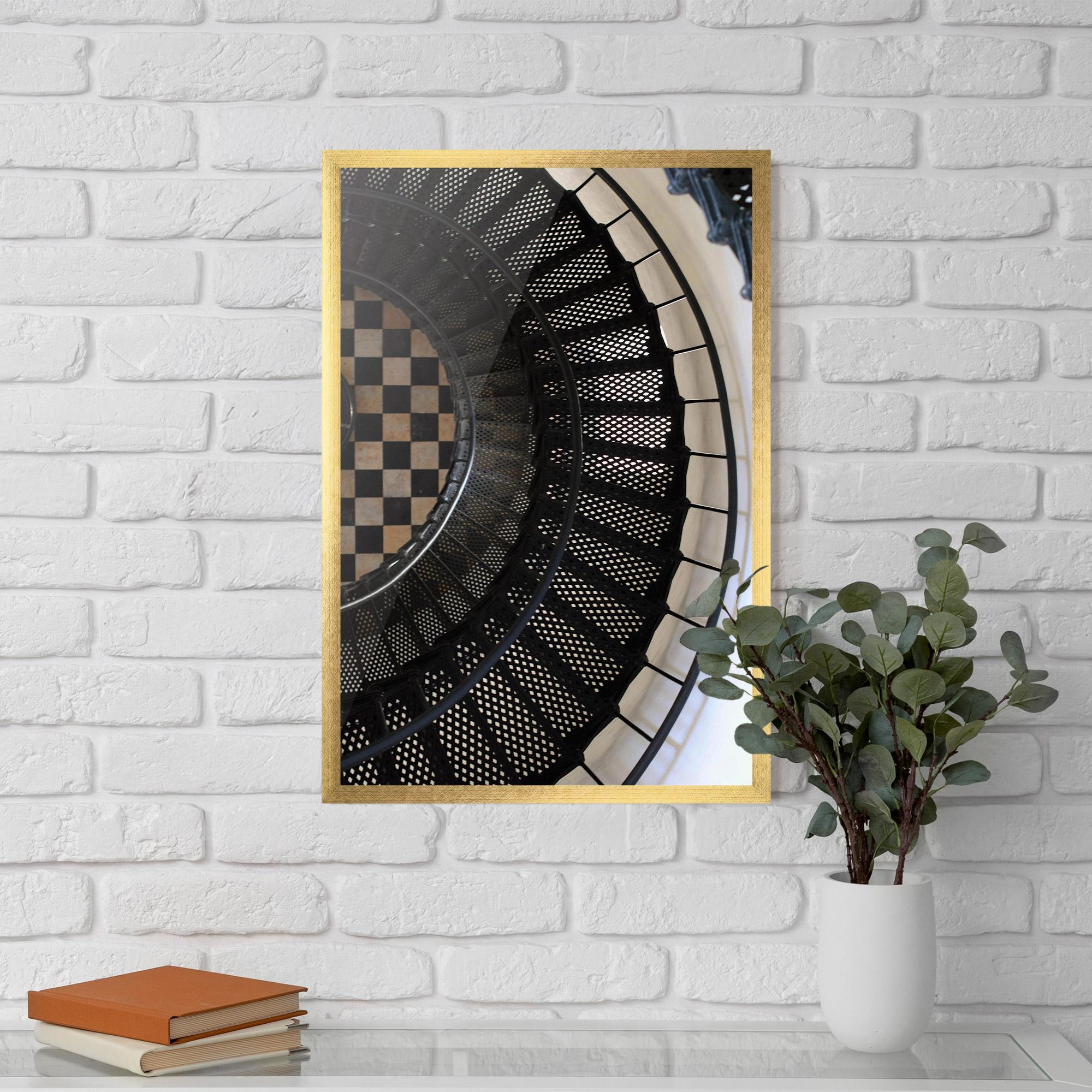 Gerahmte Poster Beautiful Black Stairs mockup 5